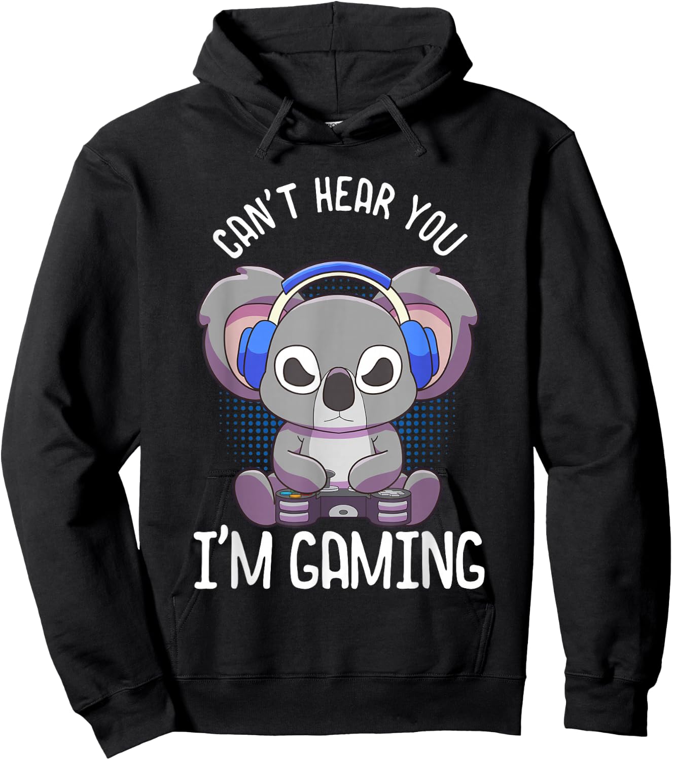 Gamer Shirt Teen Boys Girls Gift Can't Hear You I'm Gaming Hoodie - Hoodie | Black