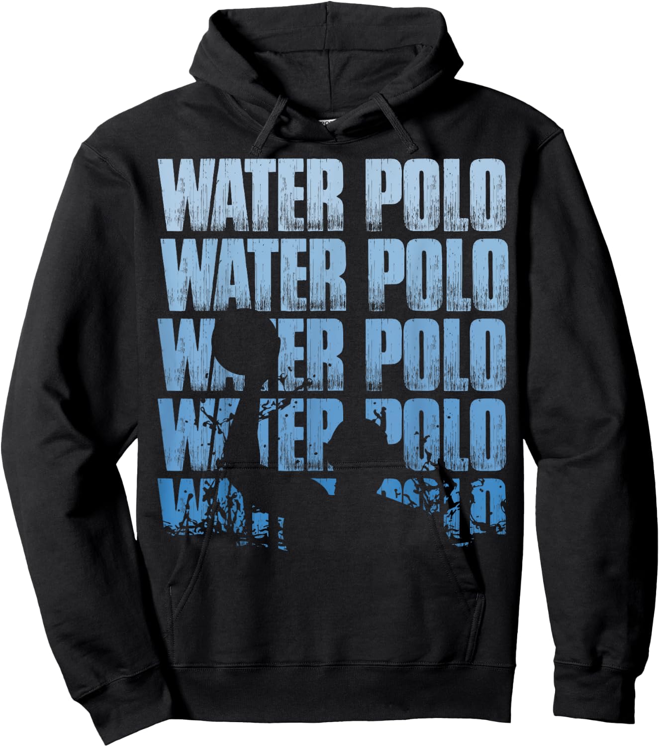 Retro Water Polo Silhouette Water Poloer Hoodie - Hoodie | Black