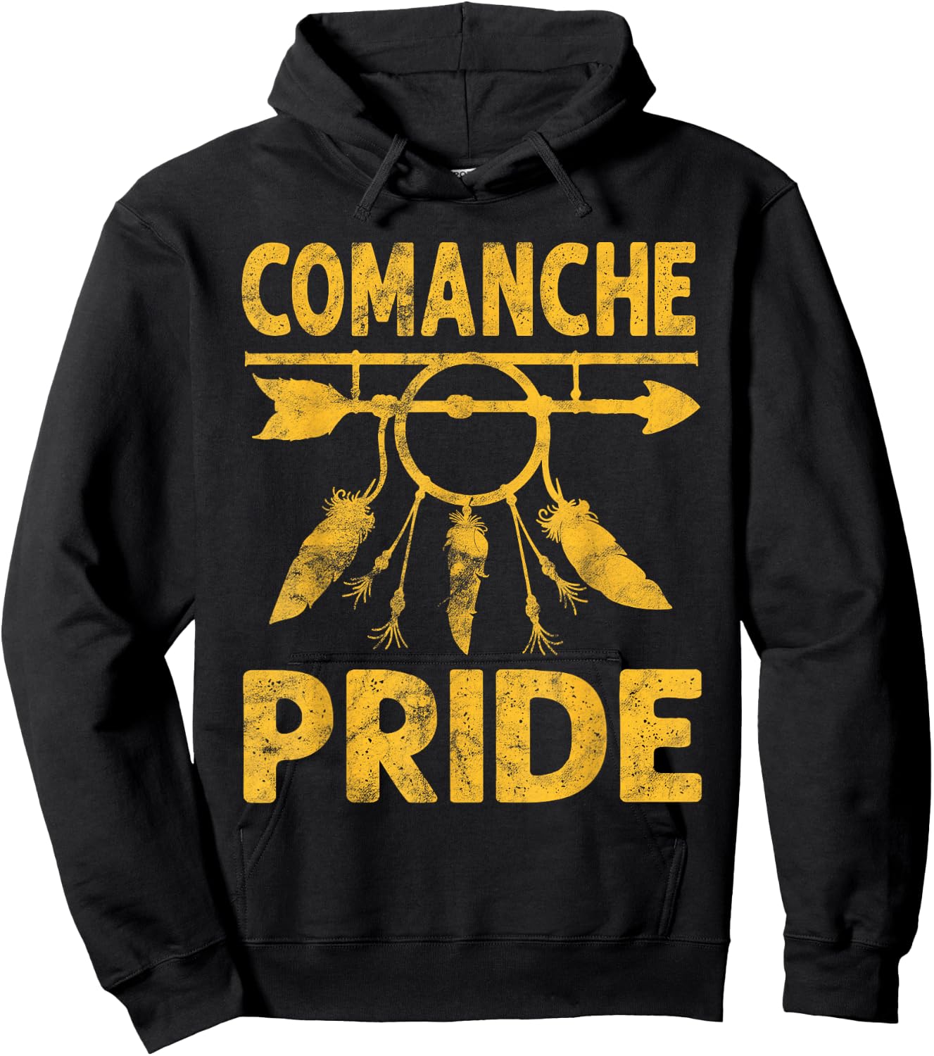 comanche Pride Native American vintage Gift Men Women Hoodie - Hoodie | Black