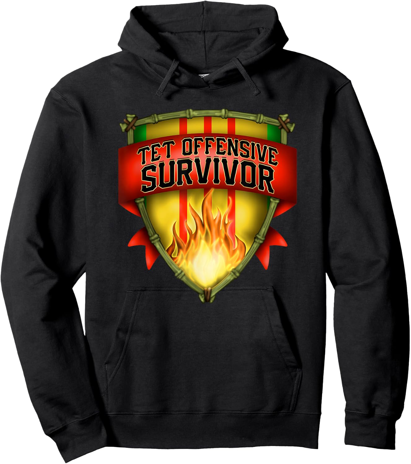 Vietnam Veteran Tet Offensive Survivor Hoodie - Hoodie | Black