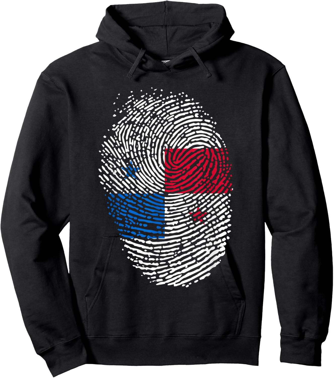 Panamanian Flag Fingerprint Panama Hoodie - Hoodie | Black