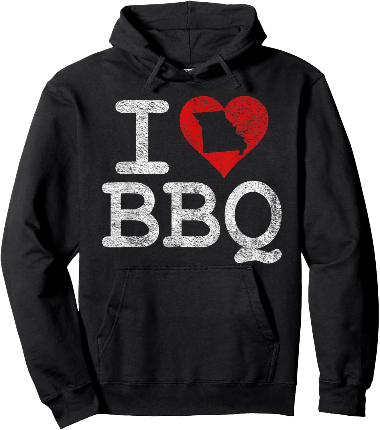 I Love Missouri Bbq I Heart Kansas City Sauce Grill Smoker Hoodie - Hoodie | Black