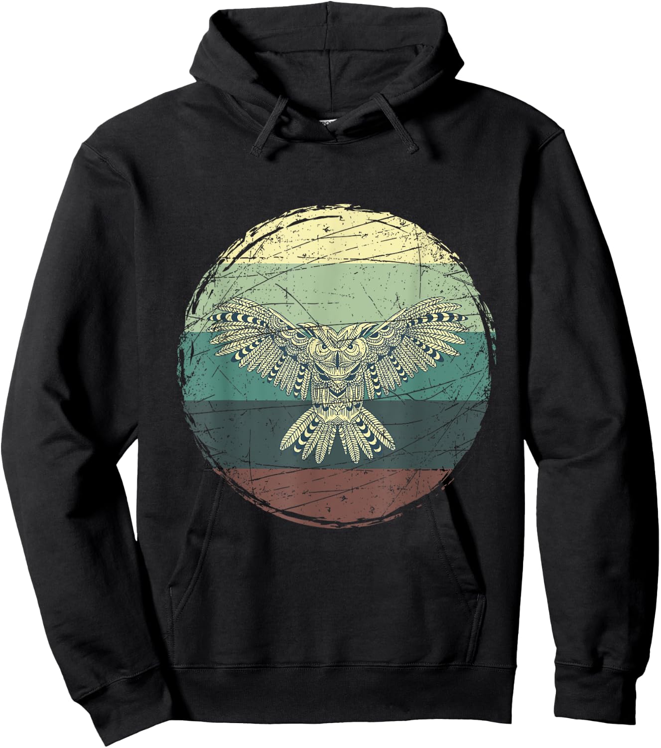 Retro Owl Hoodie - Hoodie | Black