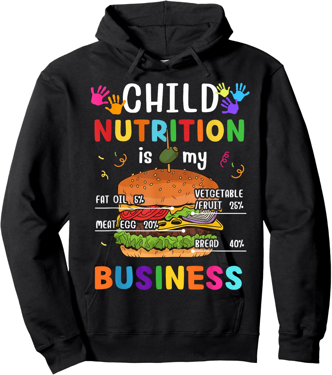 Child Nutrition Is My Business School Cafeteria Lunch Lady Hoodie - Hoodie | Black