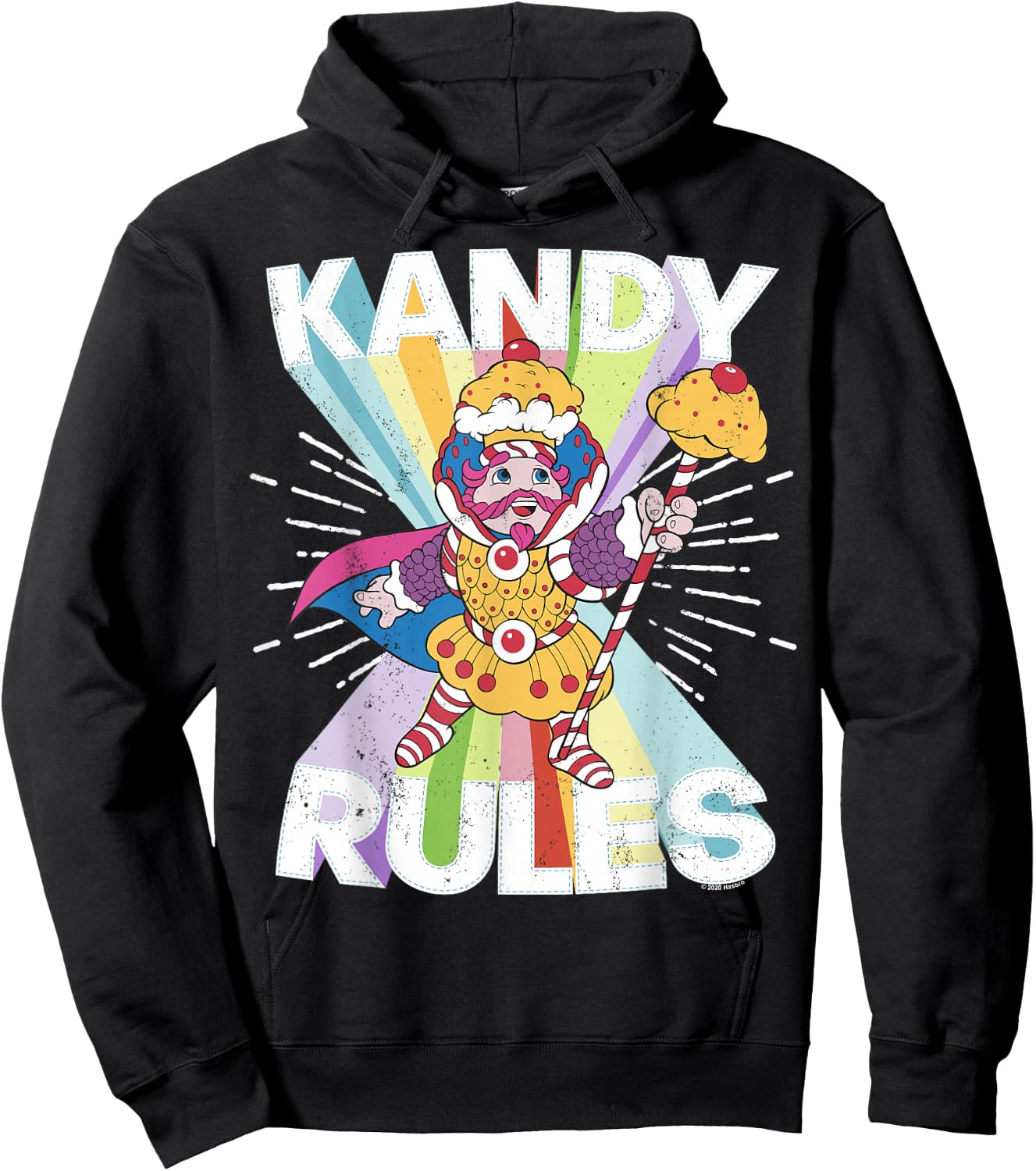 Candy Land Kandy Rules Rainbow King Kandy Vintage Hoodie - Hoodie | Black