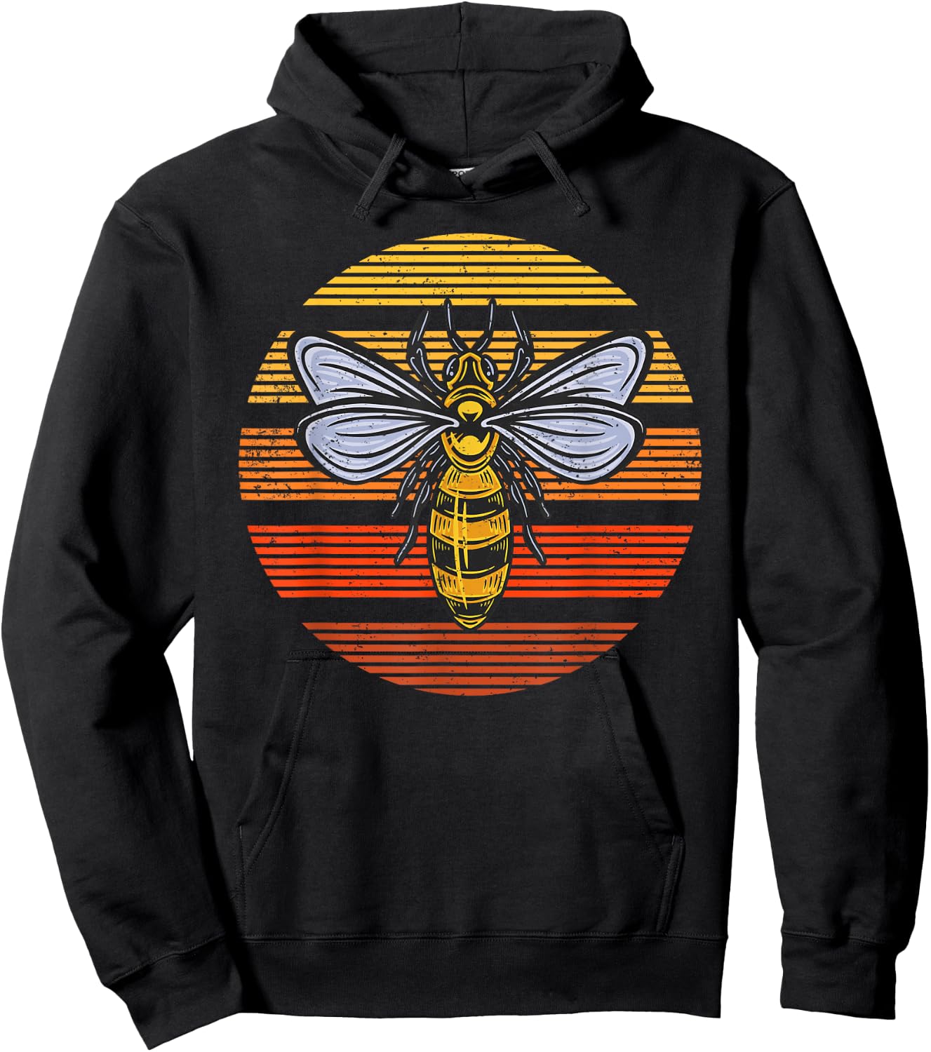 Wasp Insect Bird Lover Gift Vintage Retro Wasp Hoodie - Hoodie | Black