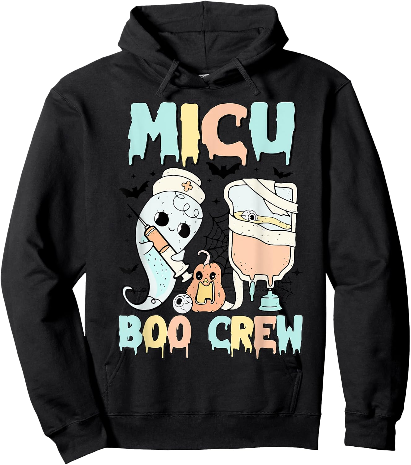 MICU Boo Crew MICU Nurses Halloween MICU squad Matching Hoodie - Hoodie | Black