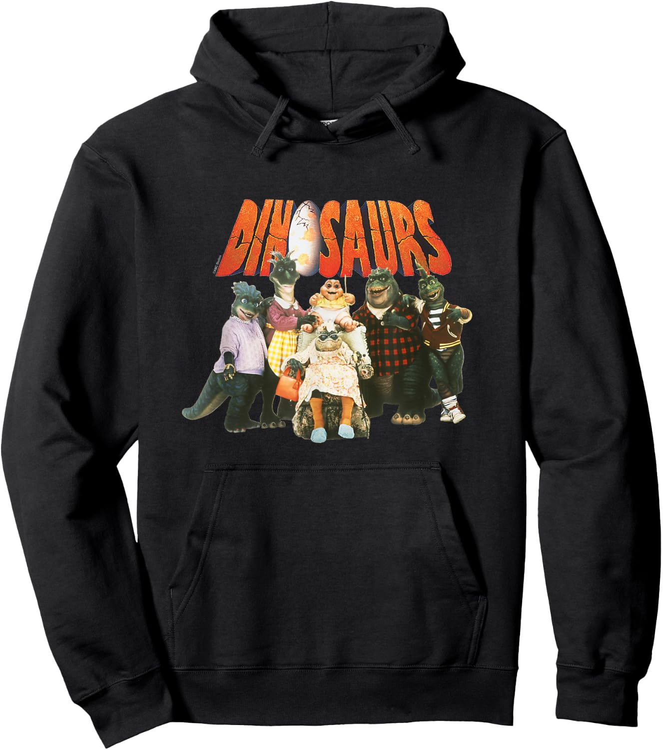 Dinosaurs Group with Logo Hoodie - Hoodie | Black