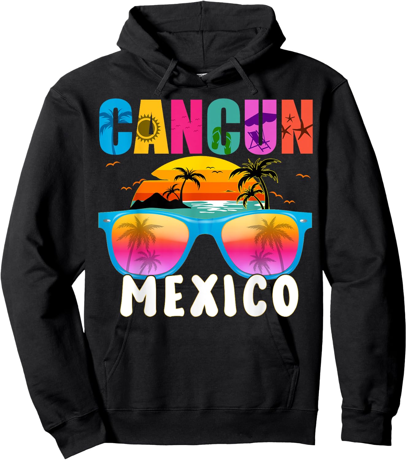 CANCUN MEXICO 2025 Vacation Beach Matching Family Group Women Girls Kids Hoodie - Hoodie | Black