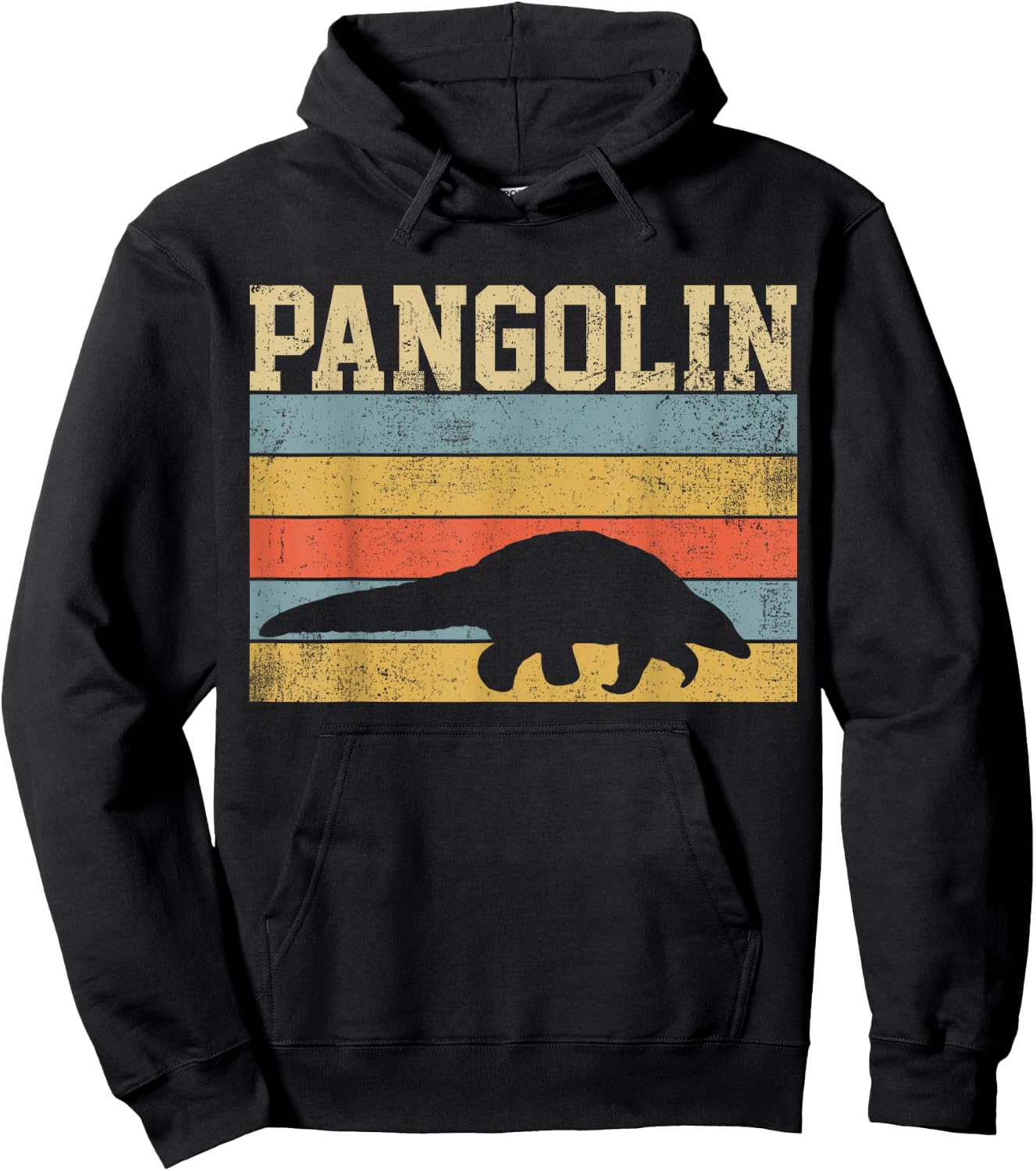 Pangolin Retro Vintage Gift Hoodie - Hoodie | Black