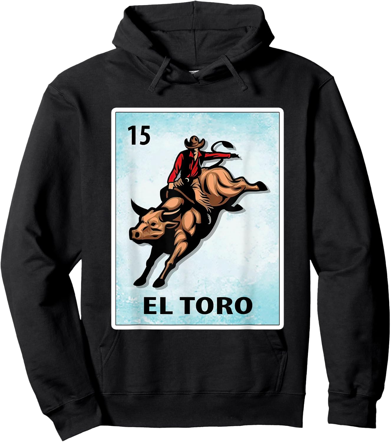 El Toro Mexican Bull Riding Cards Hoodie - Hoodie | Black