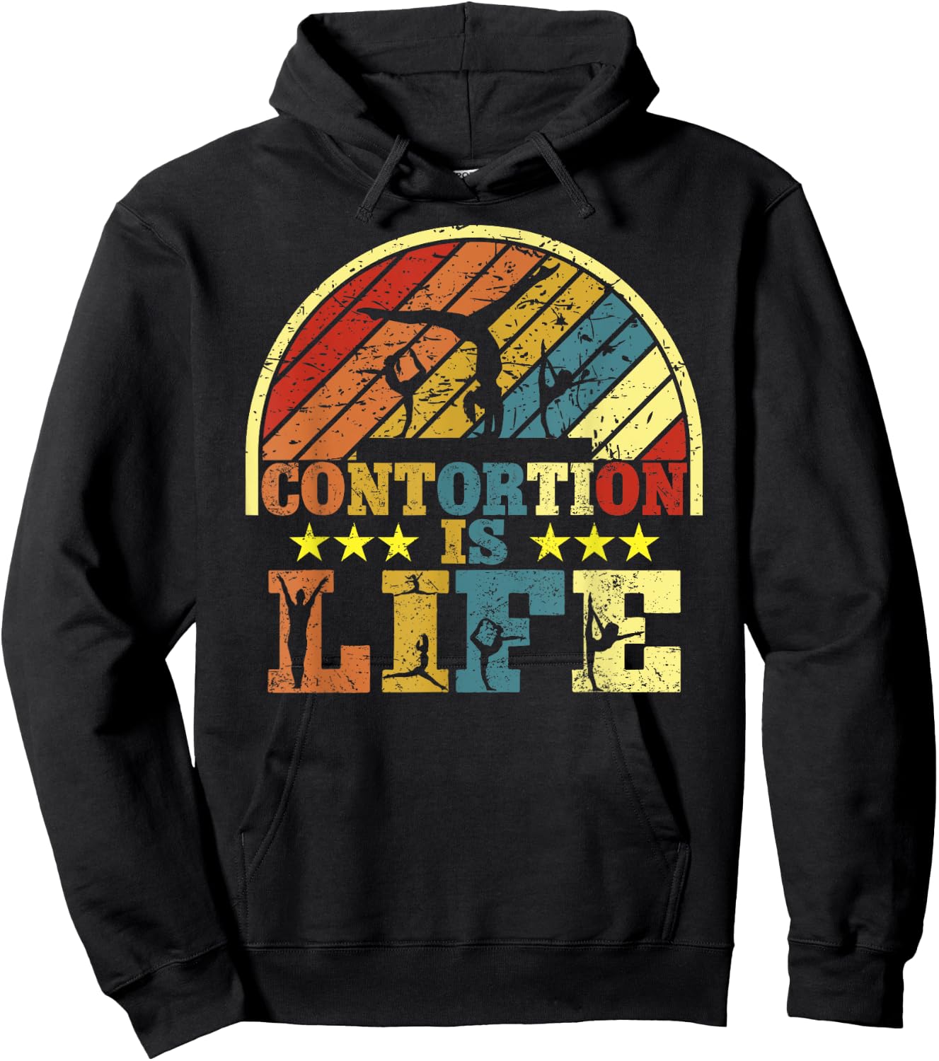 Contortionist Contortion is Life Funny retro Gymnastics Hoodie - Hoodie | Black