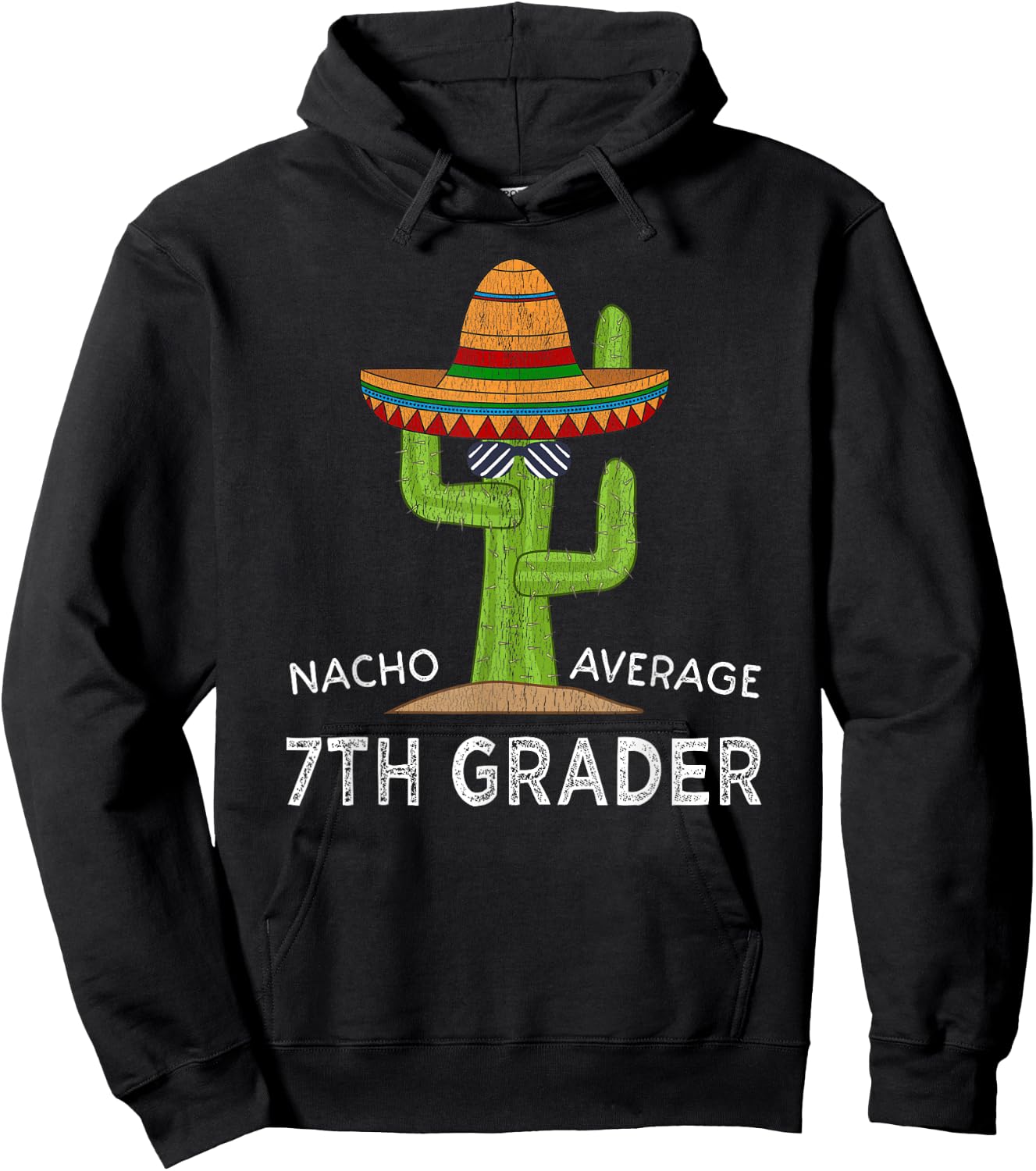 Fun Seventh Grader Back To School | Funny 7th Grade Student Hoodie - Hoodie | Black