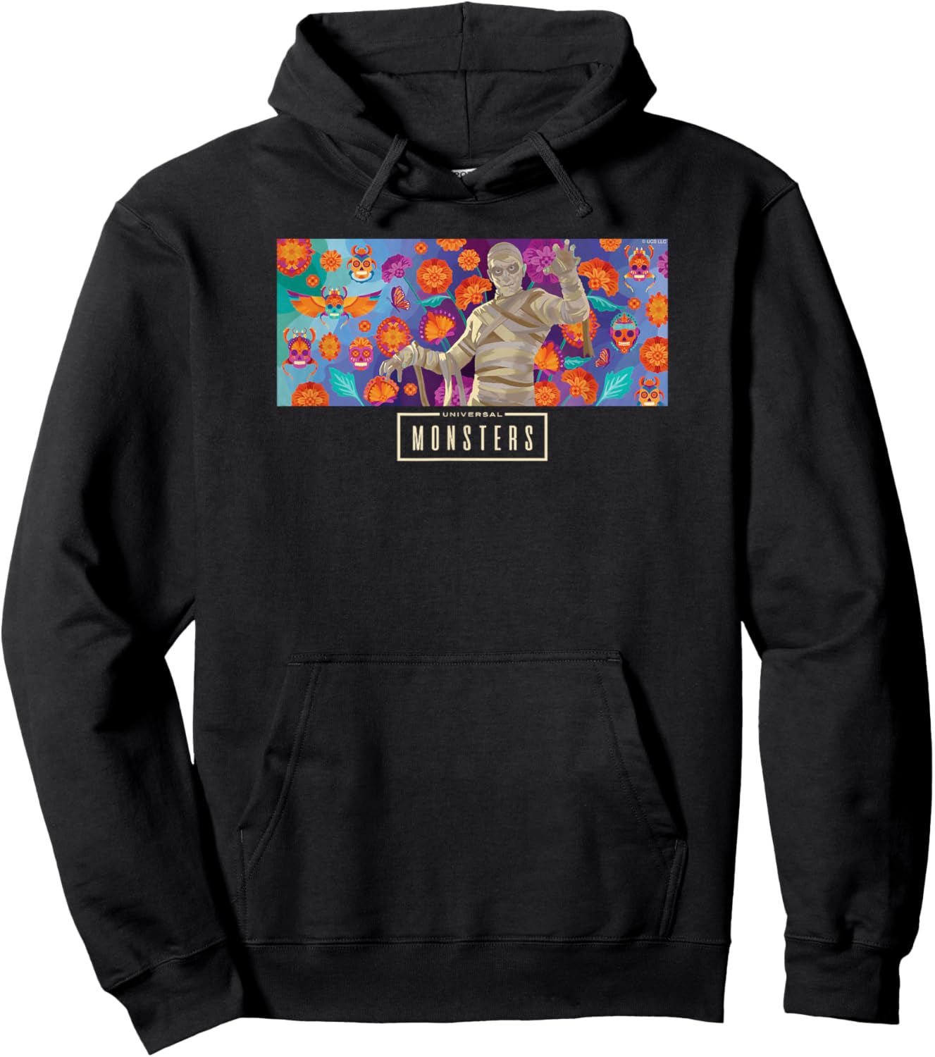 Universal Monsters The Mummy Día De Los Muertos Hoodie - Hoodie | Black
