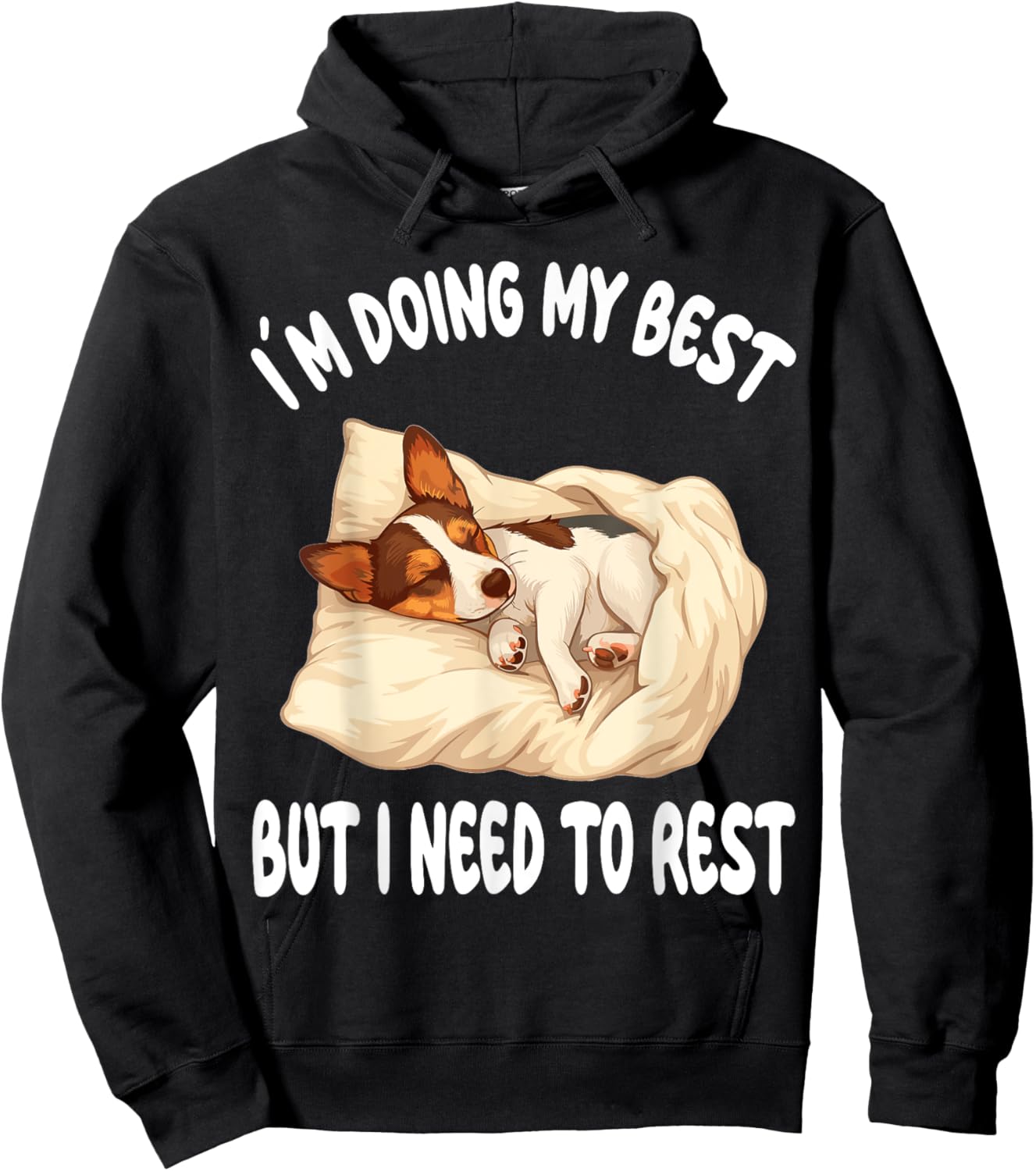 Rat Terrier Official Sleepshirt Pajamas Nightgown Hoodie - Hoodie | Black