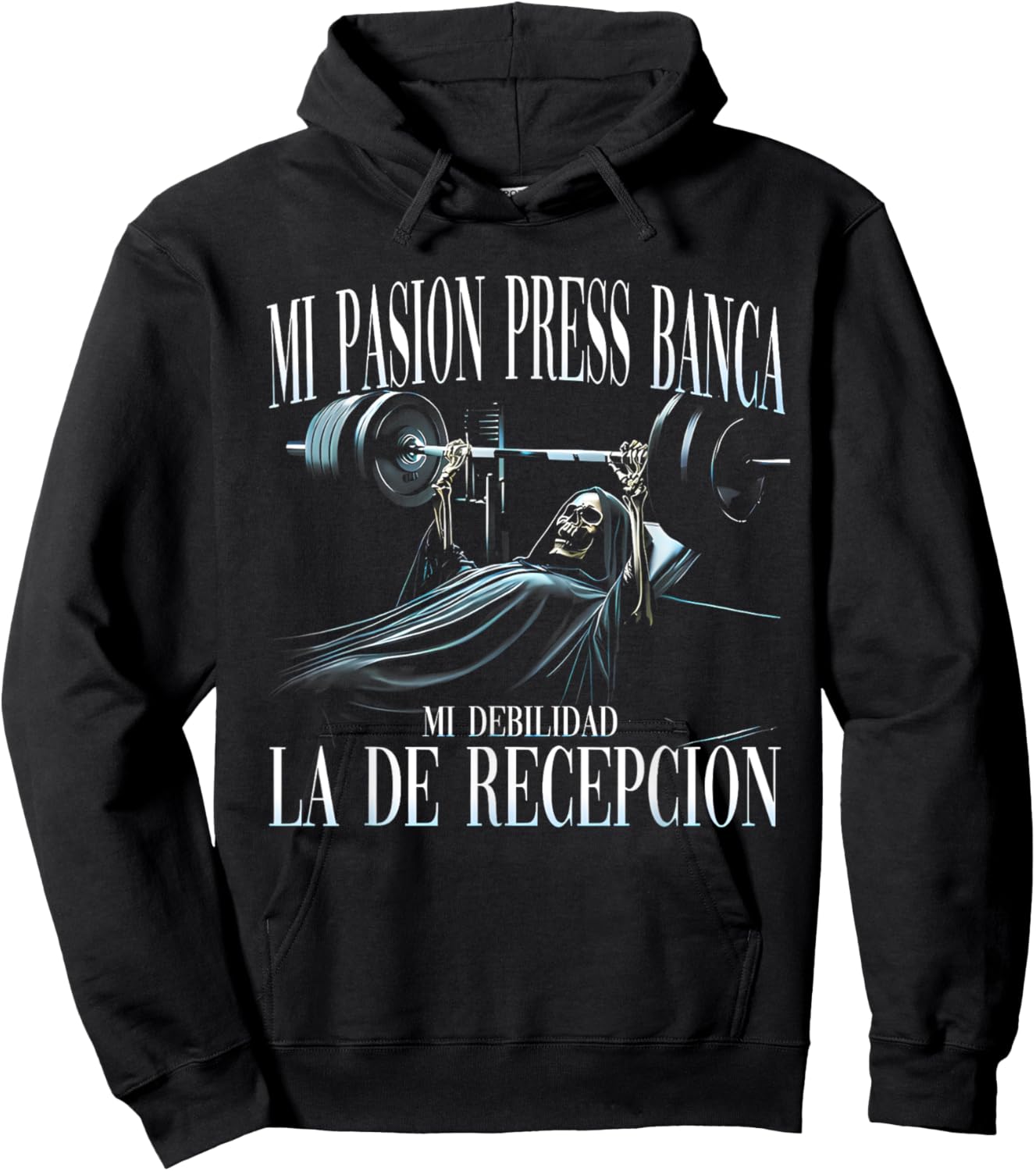 Mi Pasion El Press De Banca Mi Debilidad La De Recepción Hoodie - Hoodie | Black