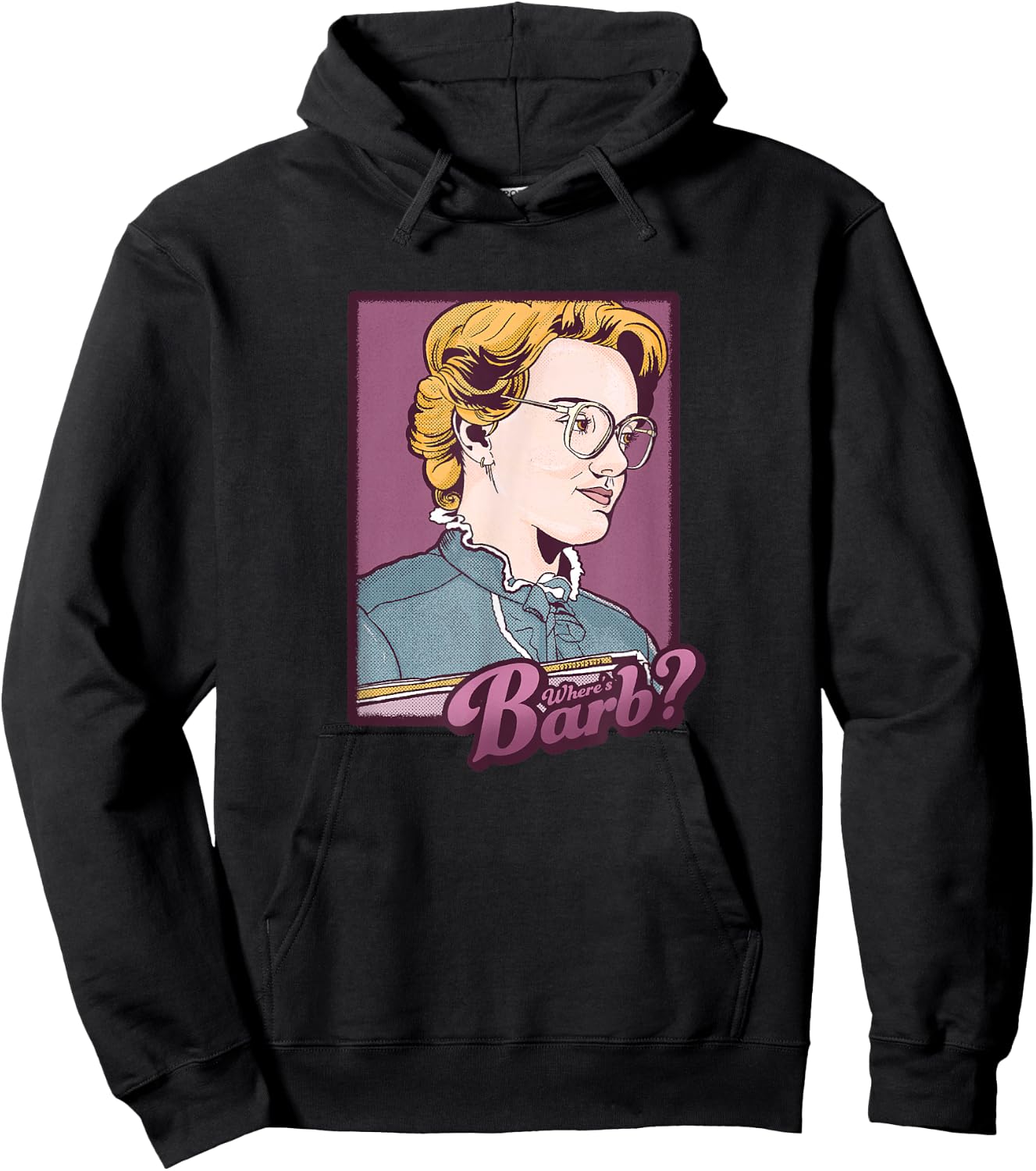 Stranger Things Where's Barb? cartoon poster Hoodie - Hoodie | Black