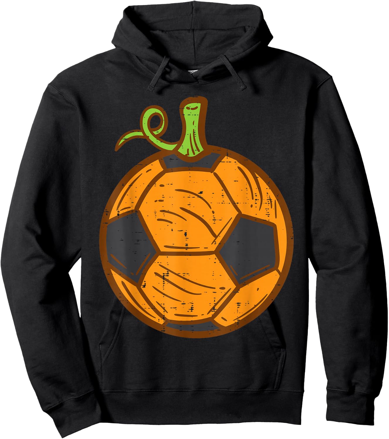 Halloween Soccer Ball Pumpkin Football Costume Boys Kids Men Hoodie - Hoodie | Black