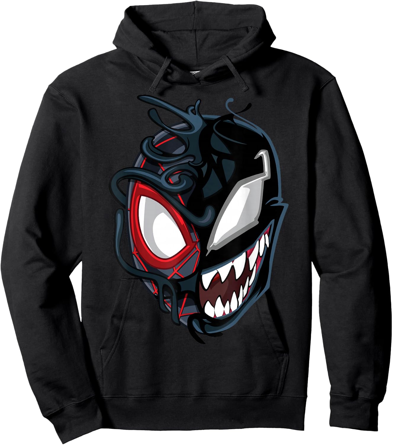 Marvel Spider-Man Maximum Venom Miles Morales Big Face Hoodie - Hoodie | Black