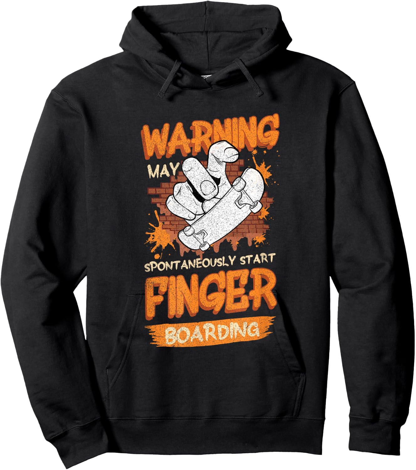 Funny Finger Boarding Graffiti Lifestyle Fingerboard Boarder Hoodie - Hoodie | Black
