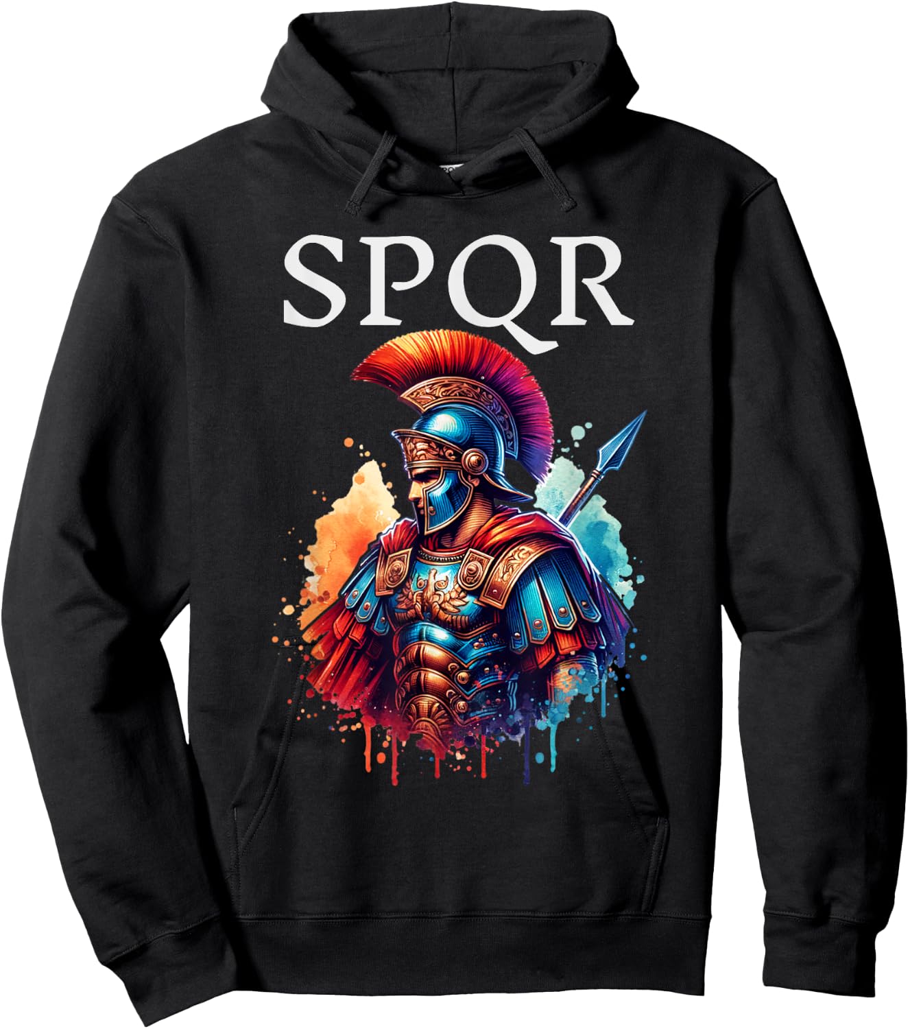 SPQR Roman Empire Gladiator Legion Centurion Soldier Warrior Hoodie - Hoodie | Black