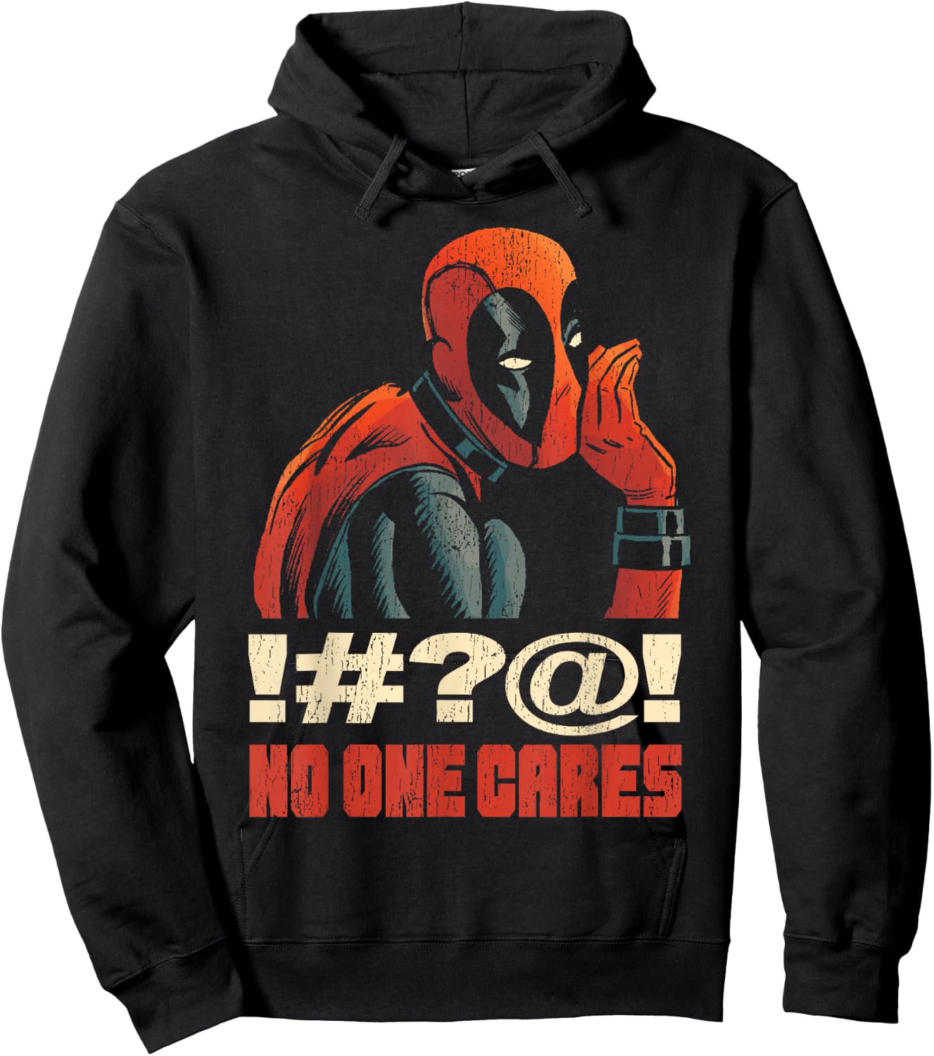 Marvel Deadpool 30th No One Cares Hoodie - Hoodie | Black