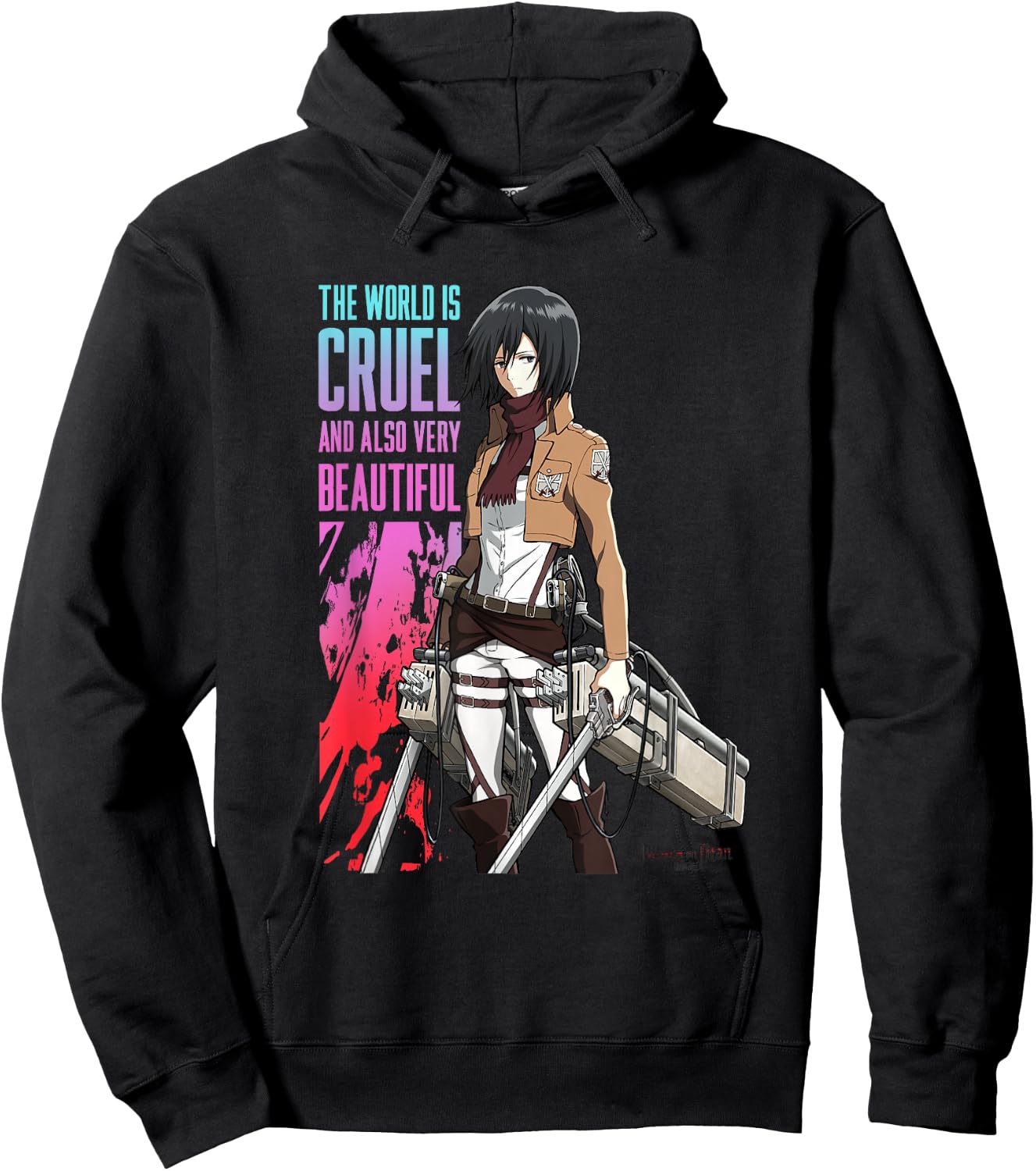 Attack on Titan The World is Cruel AOT Anime Hoodie - Hoodie | Black