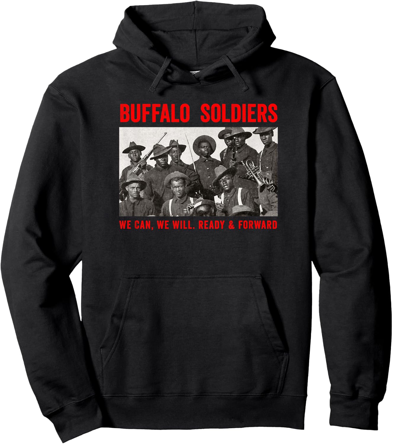 Buffalo Soldiers 9th and 10th Cavalry African American Heros Small Hoodie - Hoodie | Black