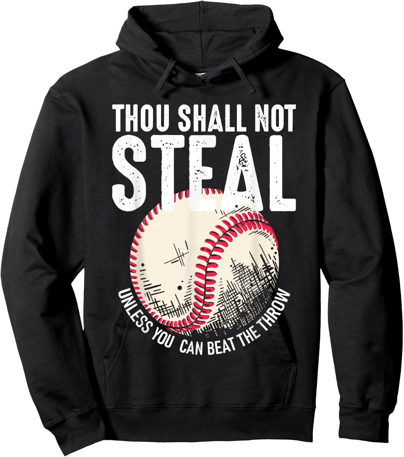 Thou Shall Not Steal Unless You Can Beat the Throw Hoodie - Hoodie | Black