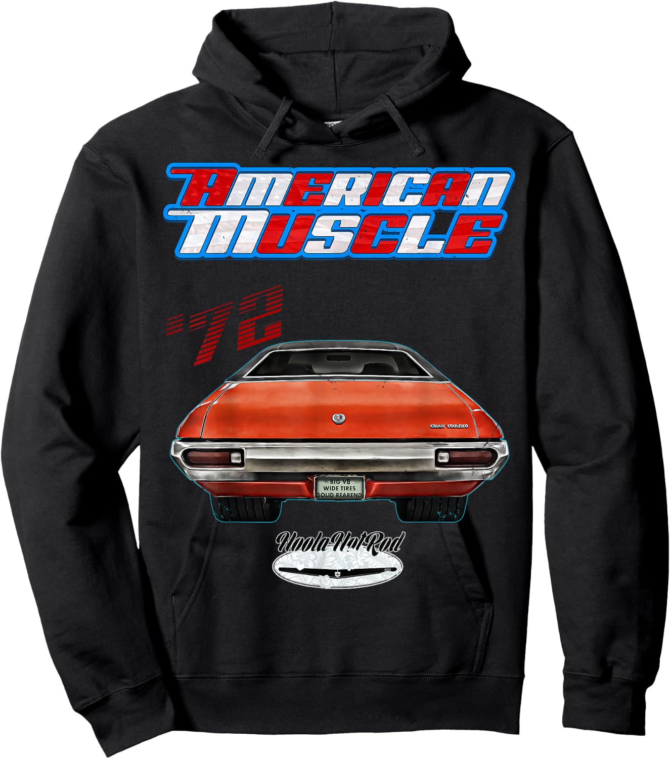 1972 Torino,Hot Rod,Muscle Car,american car,pony car,Hoola Hoodie - Hoodie | Black