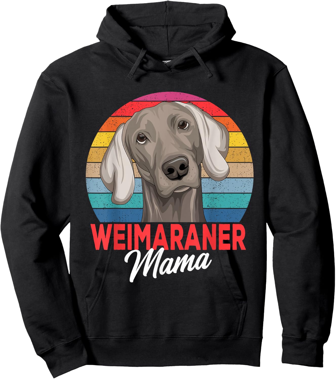 Weimaraner Mama Dog Mom Funny Women Hoodie - Hoodie | Black
