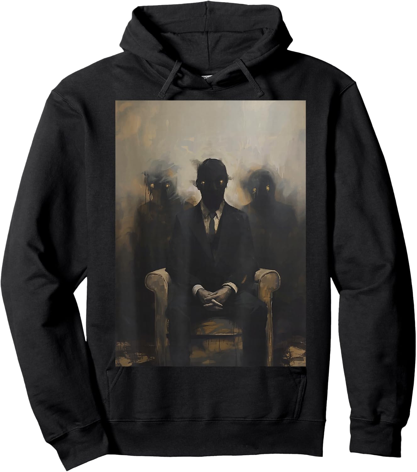 Creepy Occult Horror Dark Conspiracy Gothic Alt Demon Art Hoodie - Hoodie | Black