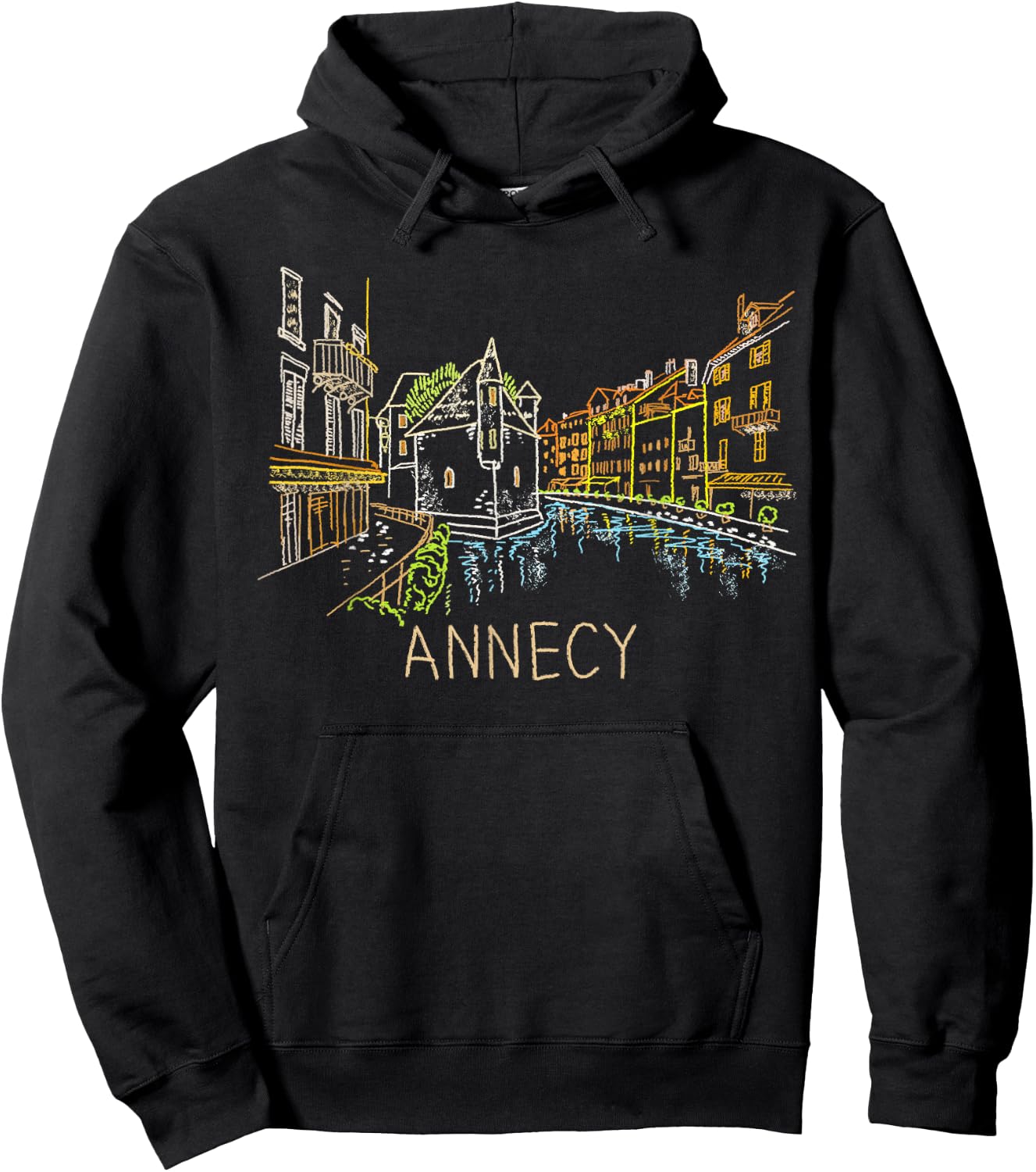 Annecy France Art Gift Men Women Hoodie - Hoodie | Black