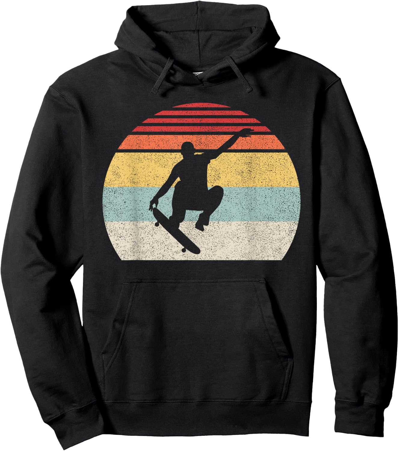 Retro Skateboarding Shirt Skateboarder Skater Gifts Vintage Hoodie - Hoodie | Black