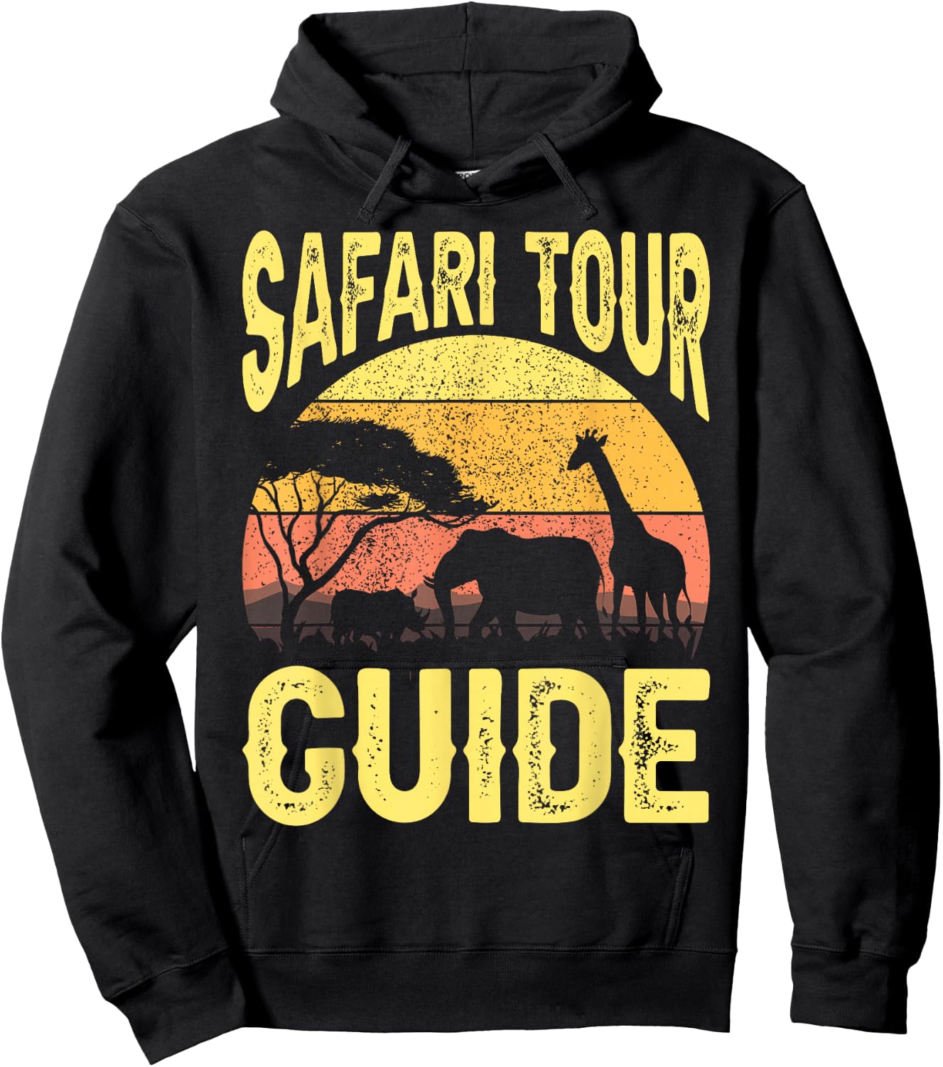Funny Safari Tour Guide Costume- African Animals - Safari Hoodie - Hoodie | Black