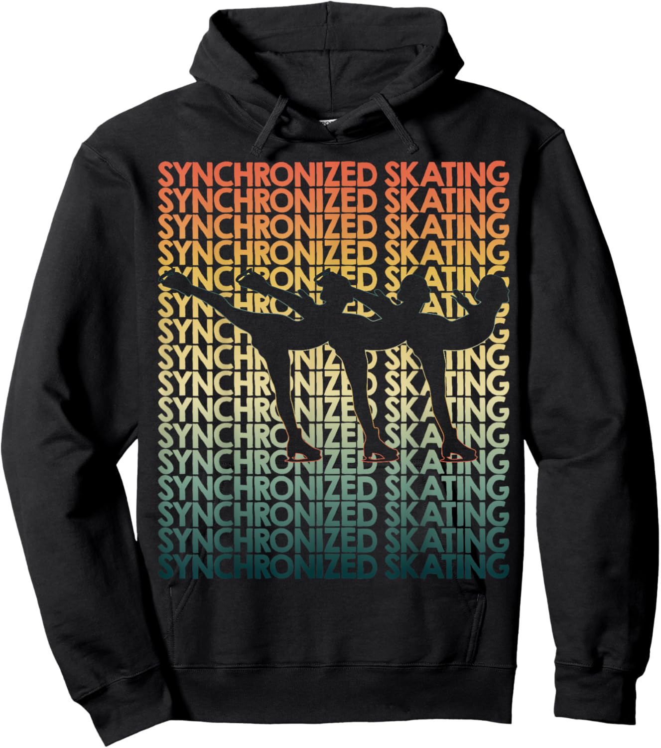 Retro Synchronized skating Repetitive Competitor Hoodie - Hoodie | Black