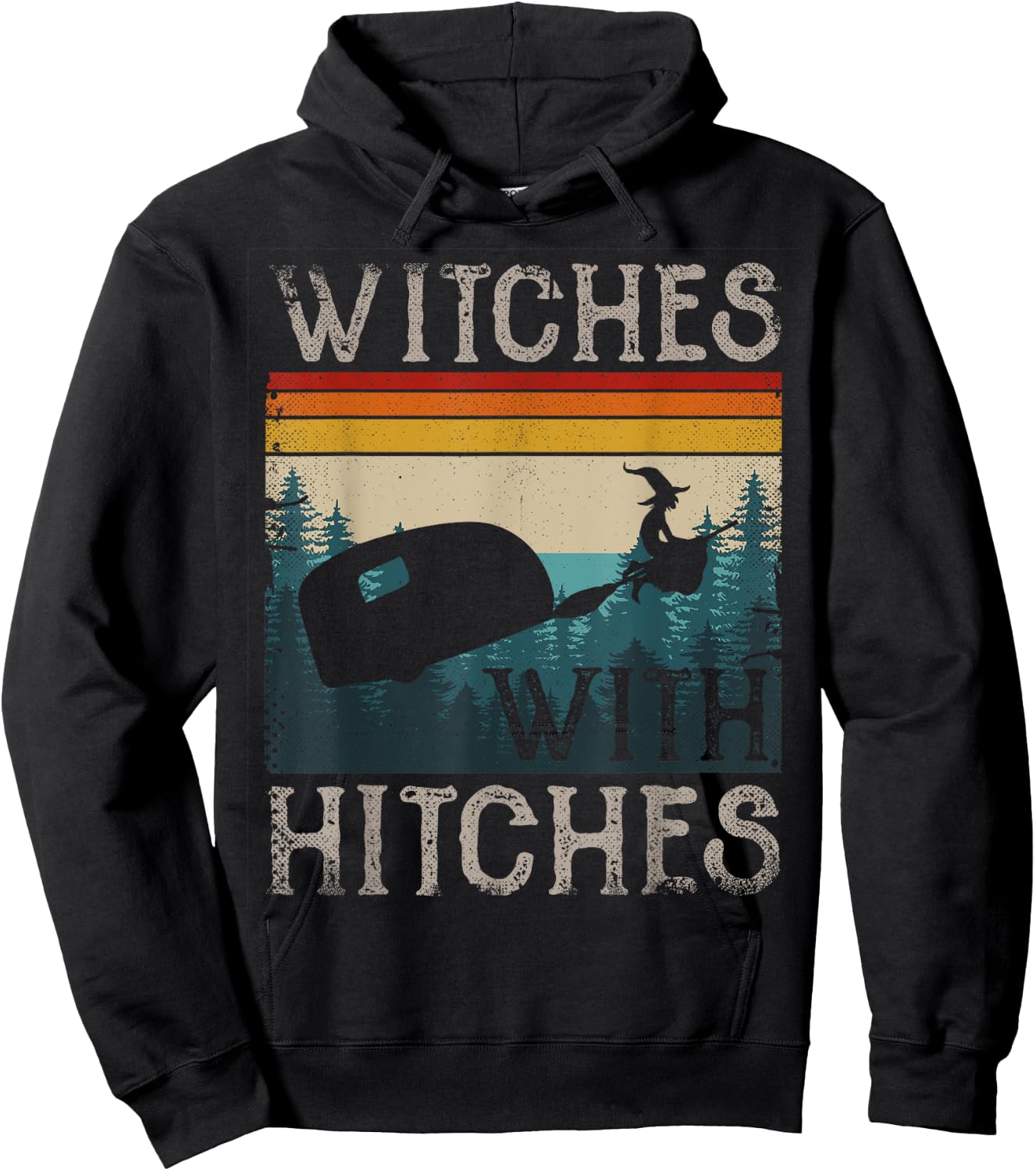 Witches With Hitches Funny Caravan Women RV Camping Hoodie - Hoodie | Black