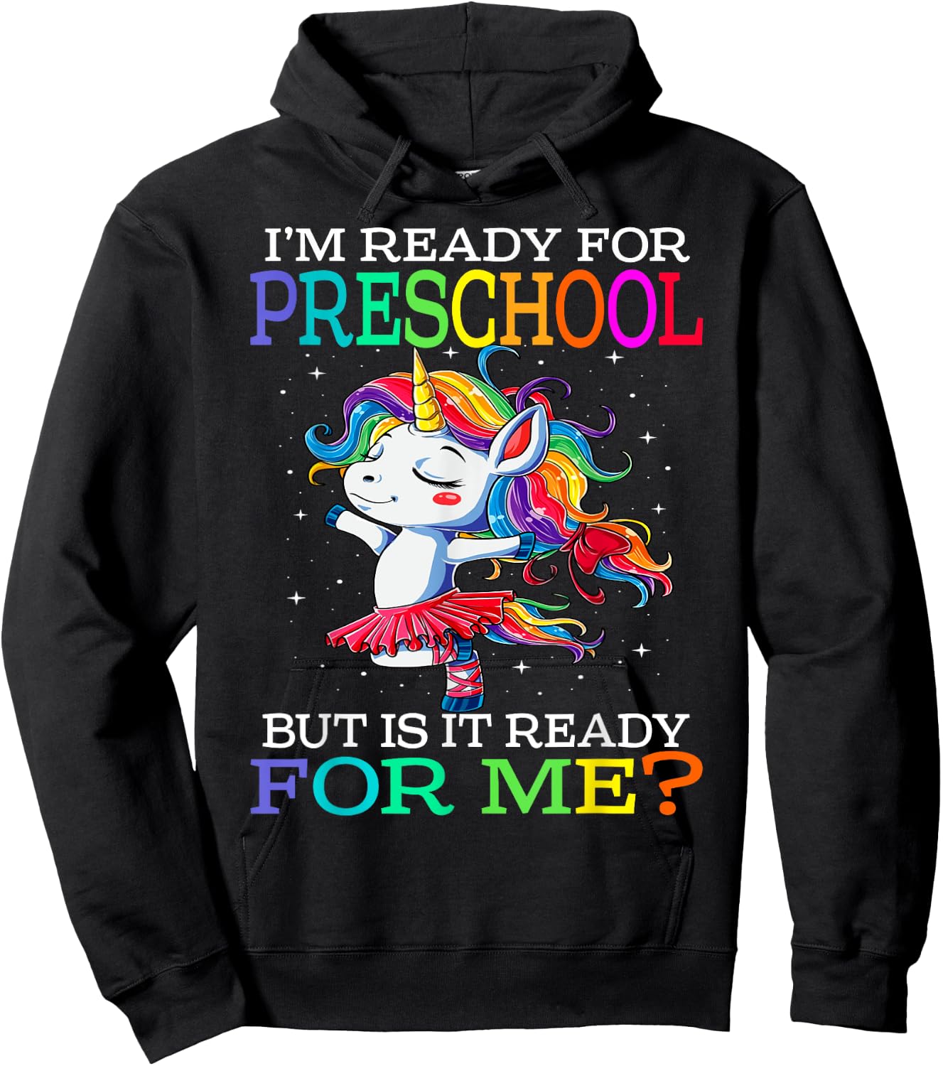 I'm Ready For Preschool Unicorn Hoodie - Hoodie | Black