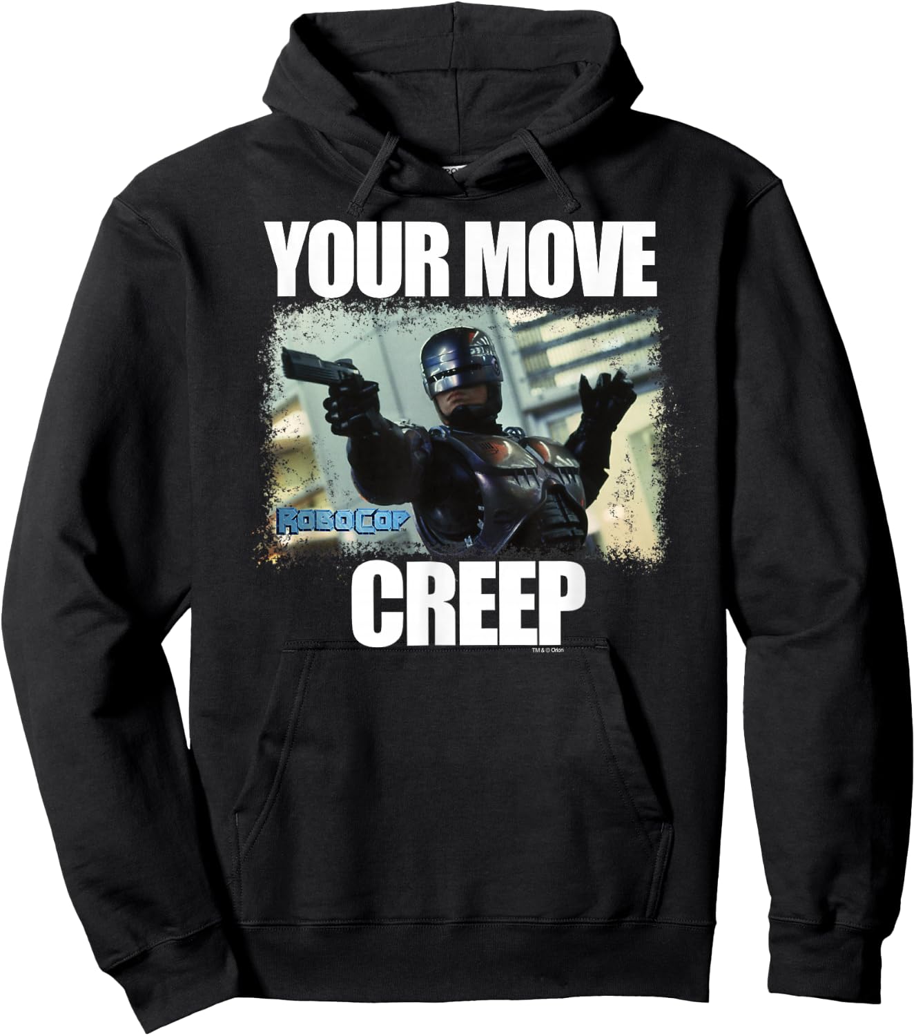 RoboCop Your Move Creep Distressed Portrait Hoodie - Hoodie | Black