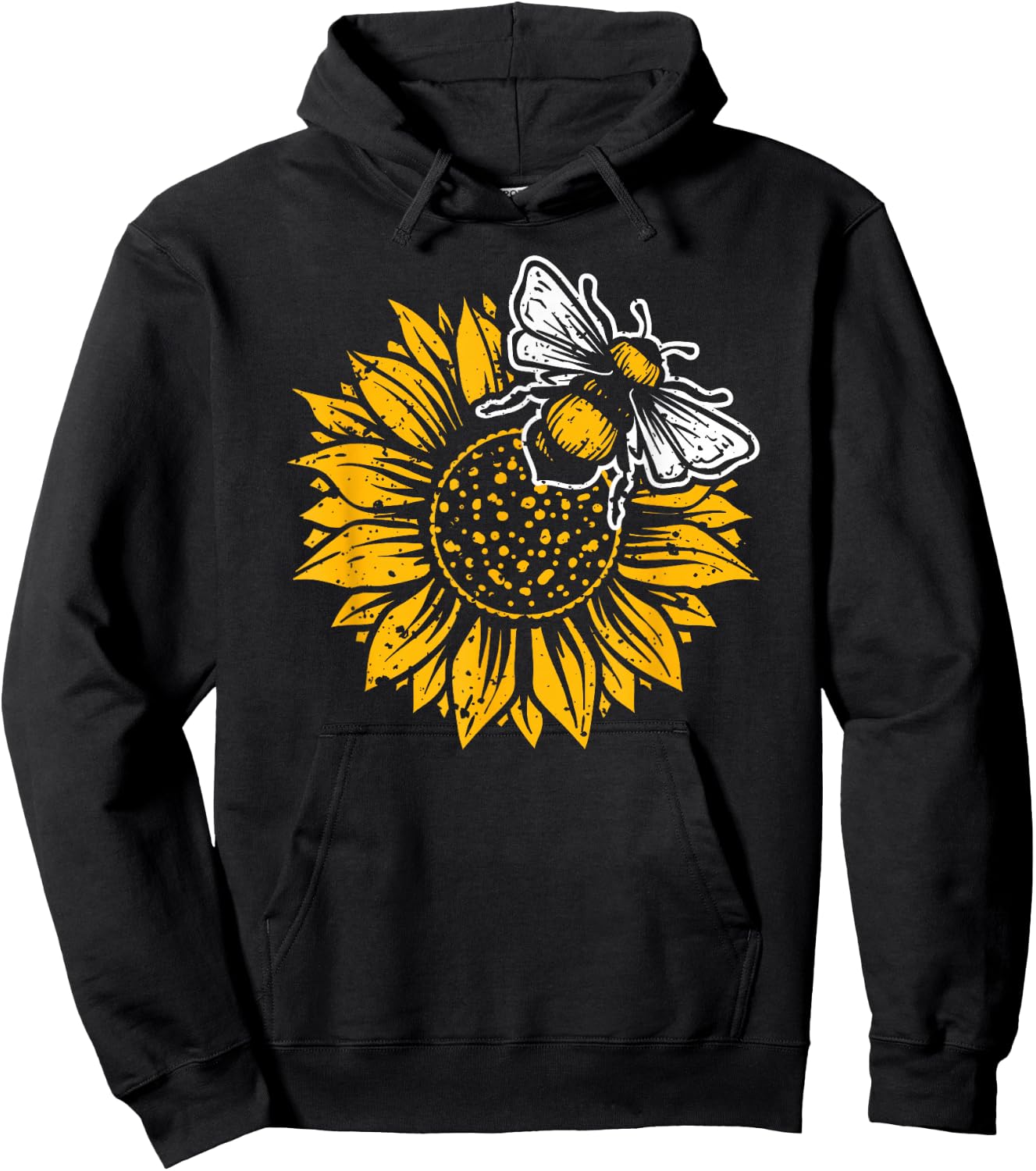 Bumblebee Sunflower Springtime Save The Bees Honeybee Hoodie - Hoodie | Black