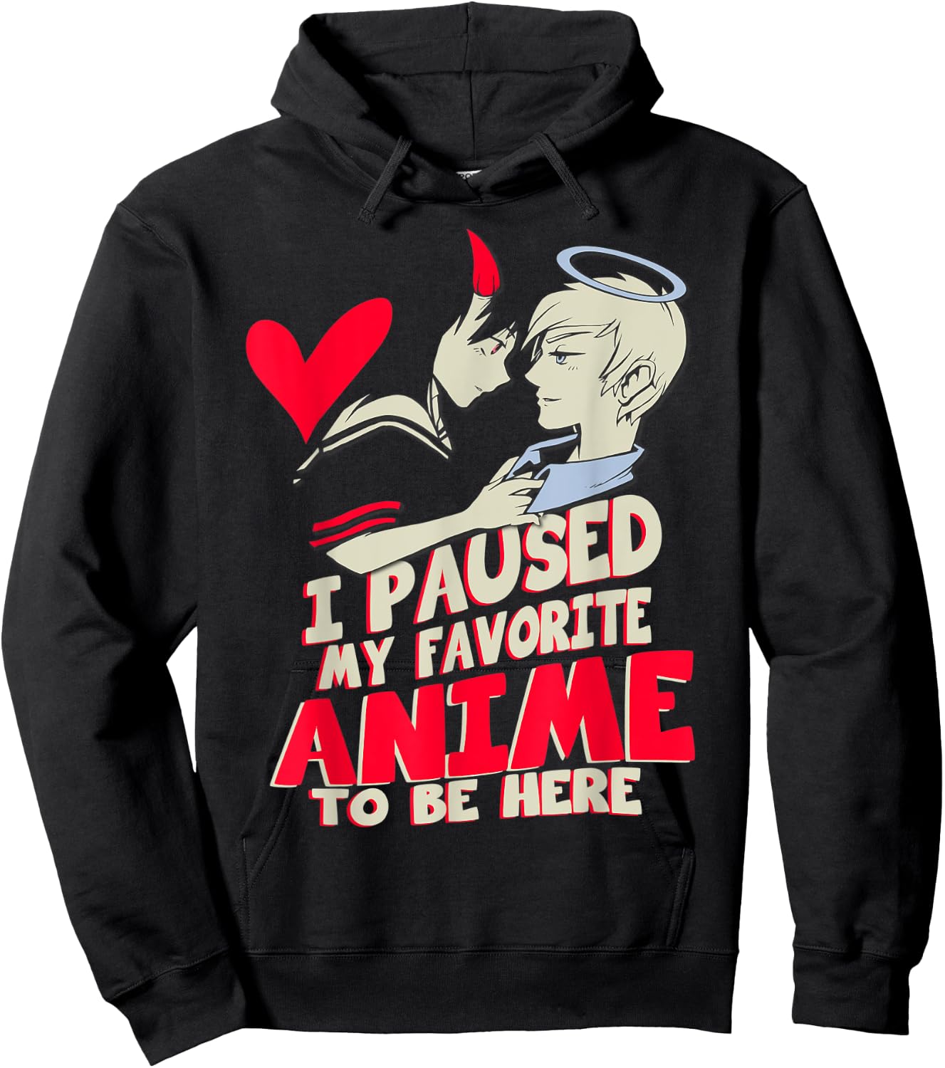 I paused my favorite anime to be here Gift manga lover Hoodie - Hoodie | Black