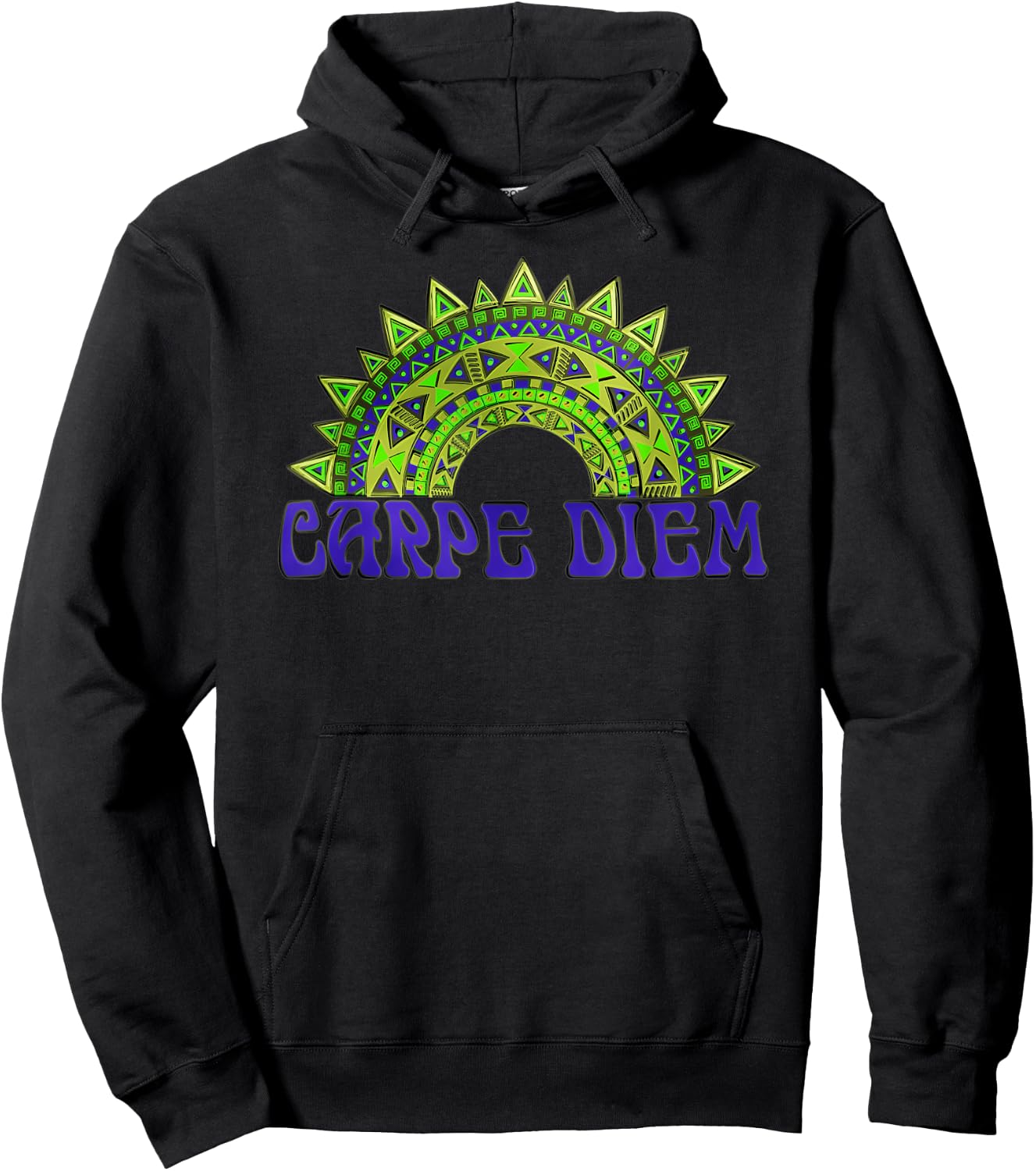 CARPE DIEM Latin - Indigenous Mandala 6 - Fan Fun Hoodie - Hoodie | Black