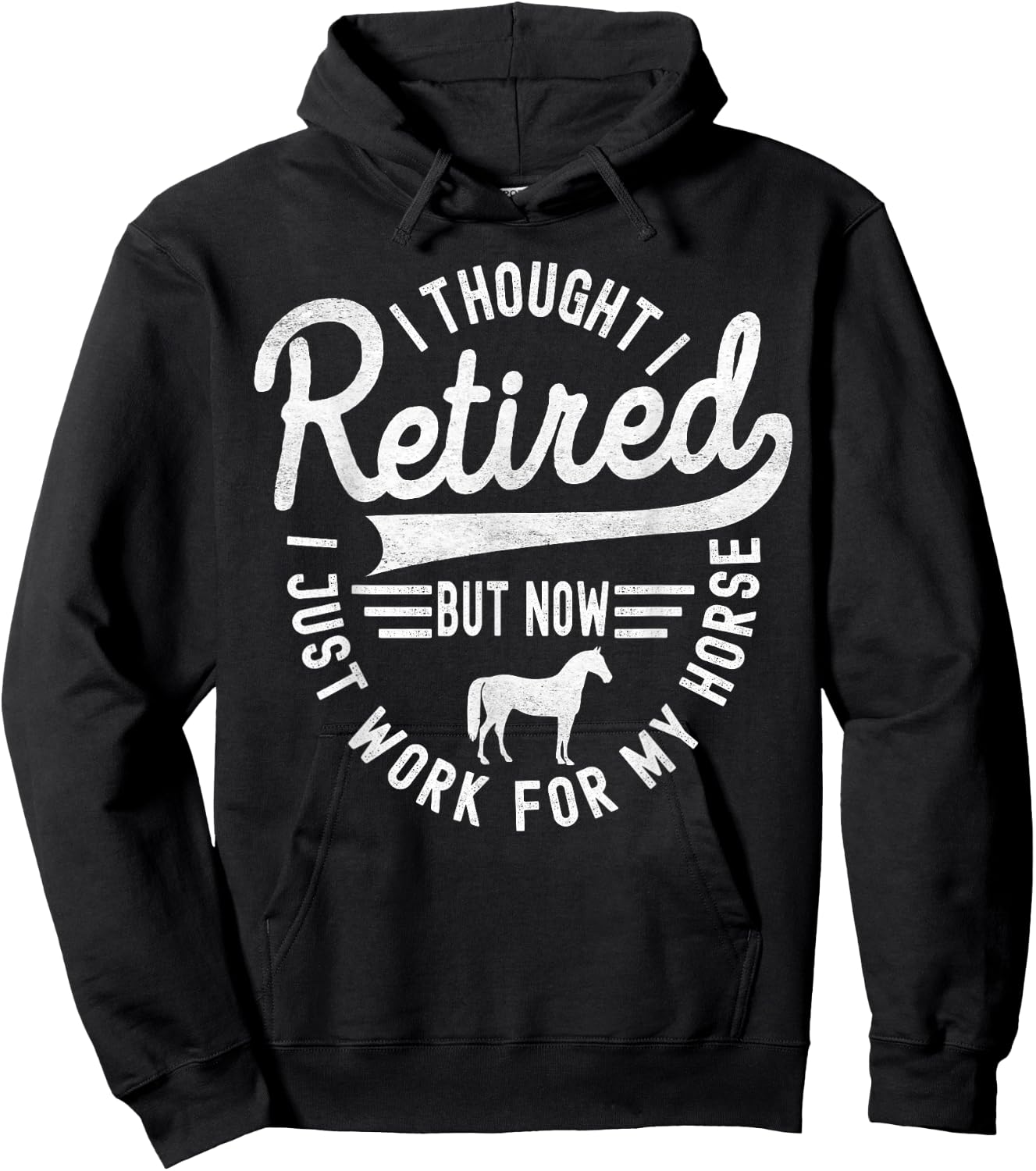 Retirement Plan Riding Horse Owners Horse Lover Sarcastic Hoodie - Hoodie | Black