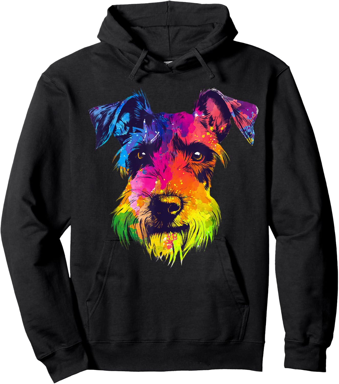 Mini Schnauzer Art Women Miniature Schnauzer Lovers Hoodie - Hoodie | Black