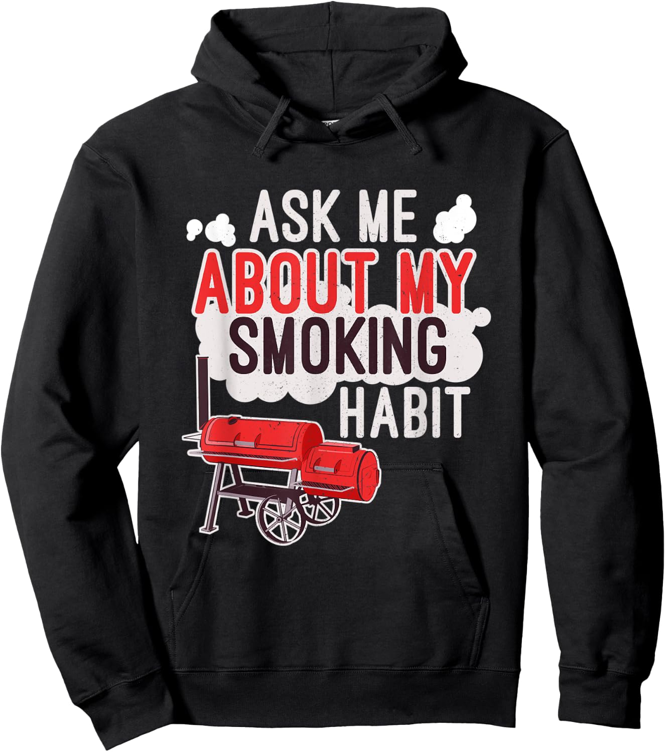 Ask Me About My Smoking Habit BBQ Lover Grilling Gift Hoodie - Hoodie | Black