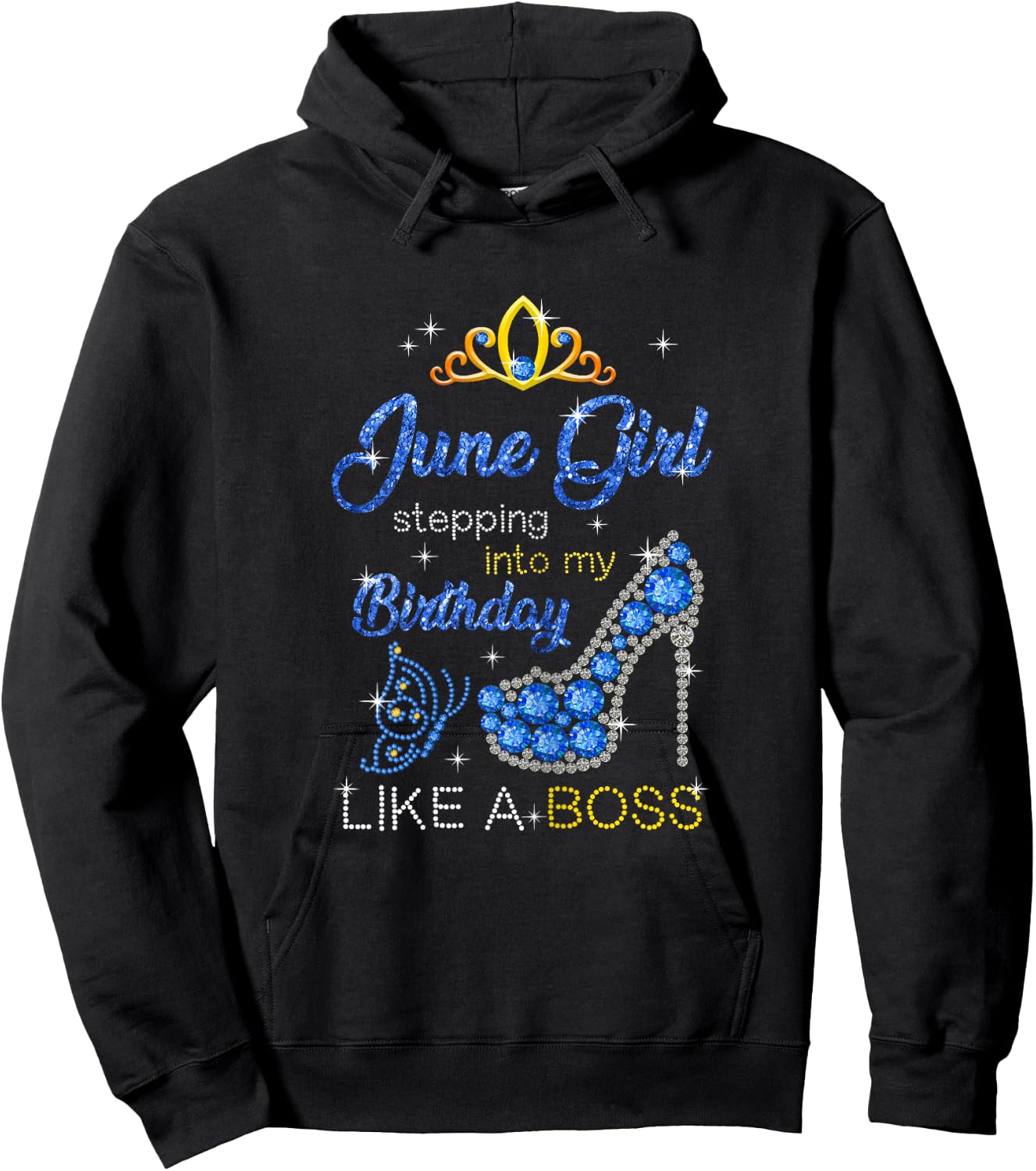 June Girl Stepping Into My Birthday Gift Gemini Hoodie - Hoodie | Black