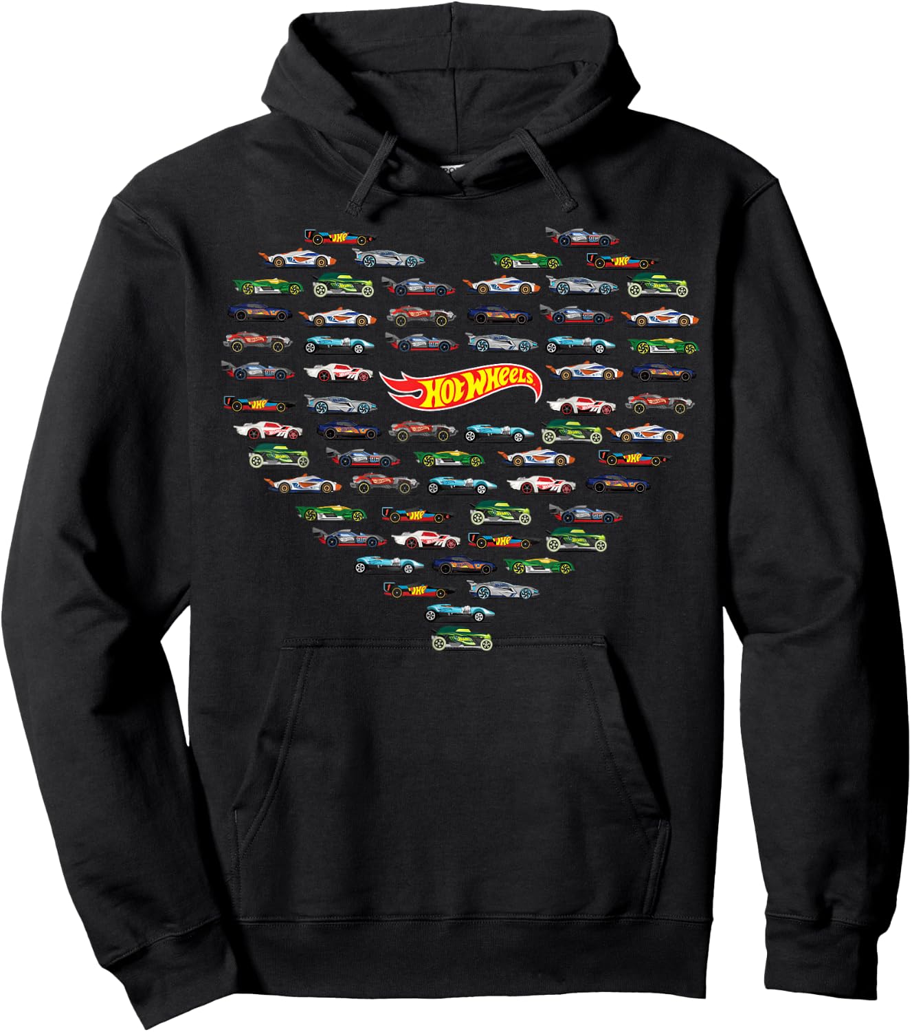 Hot Wheels - Heart Shape Valentine's Day Hoodie - Hoodie | Black
