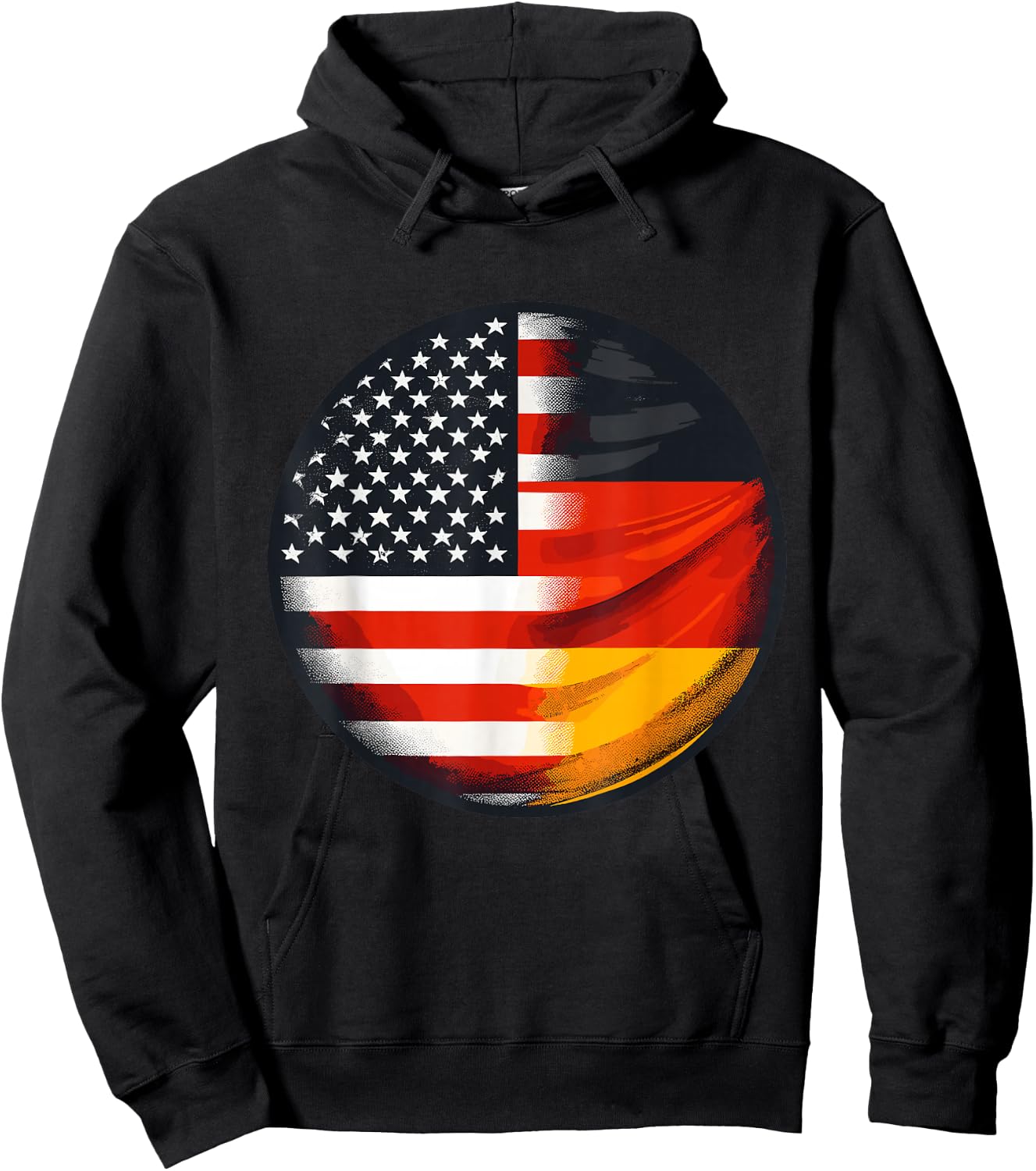 American German USA Germany Flag Hoodie - Hoodie | Black