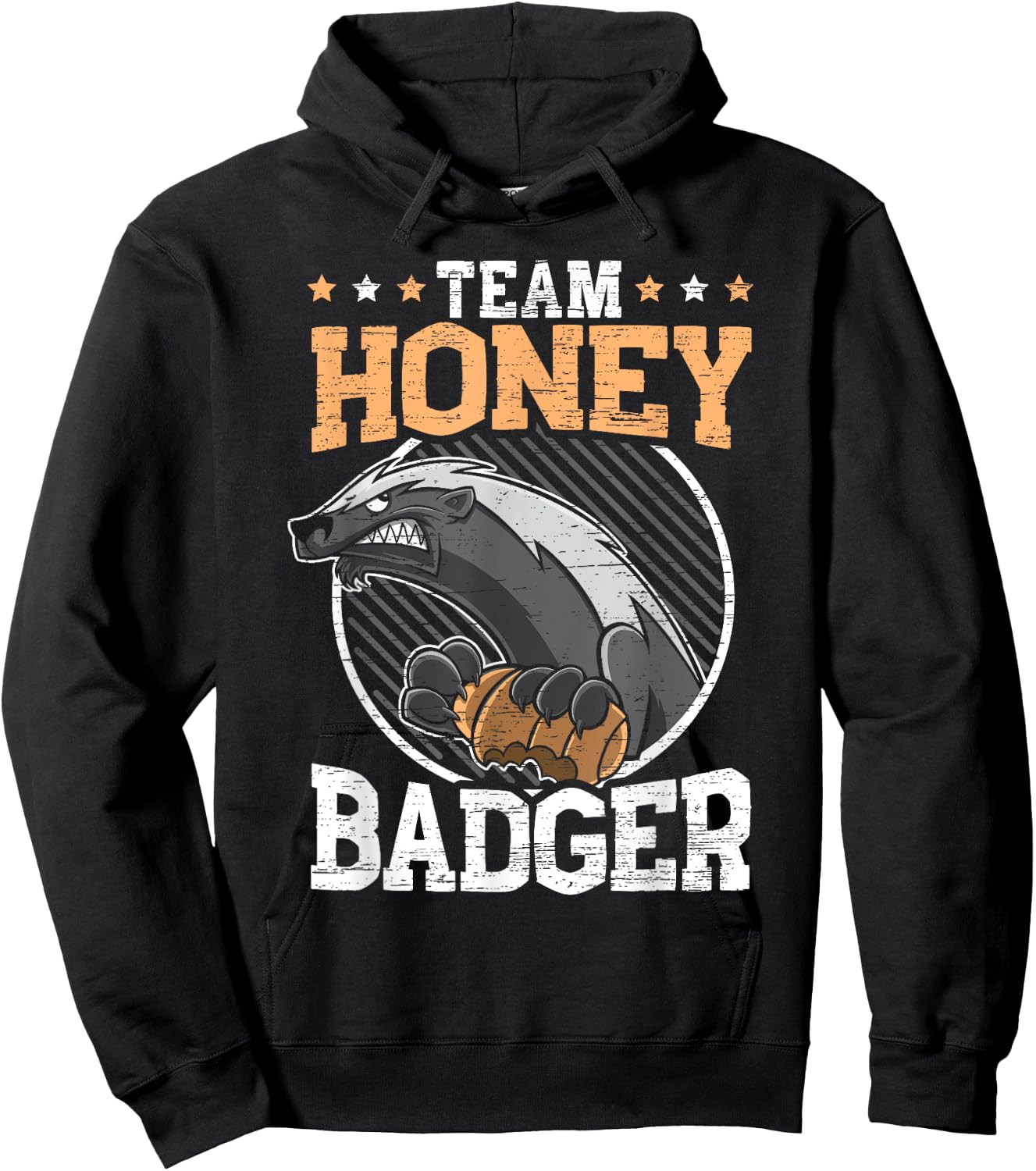 Team Honey Badger Fearless Animal Ratel Courageous Carnivore Hoodie - Hoodie | Black
