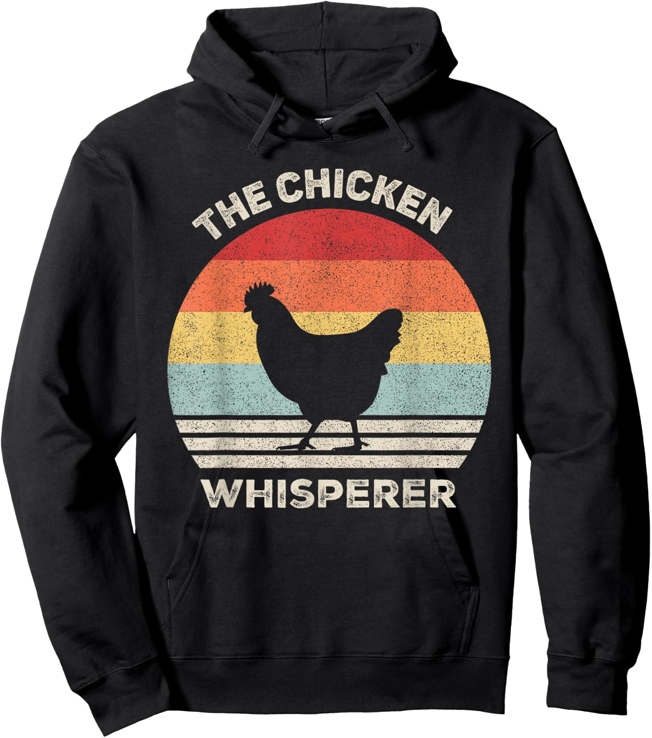 Retro The Chicken Whisperer Chicken Lover Chicken Farmer Hoodie - Hoodie | Black